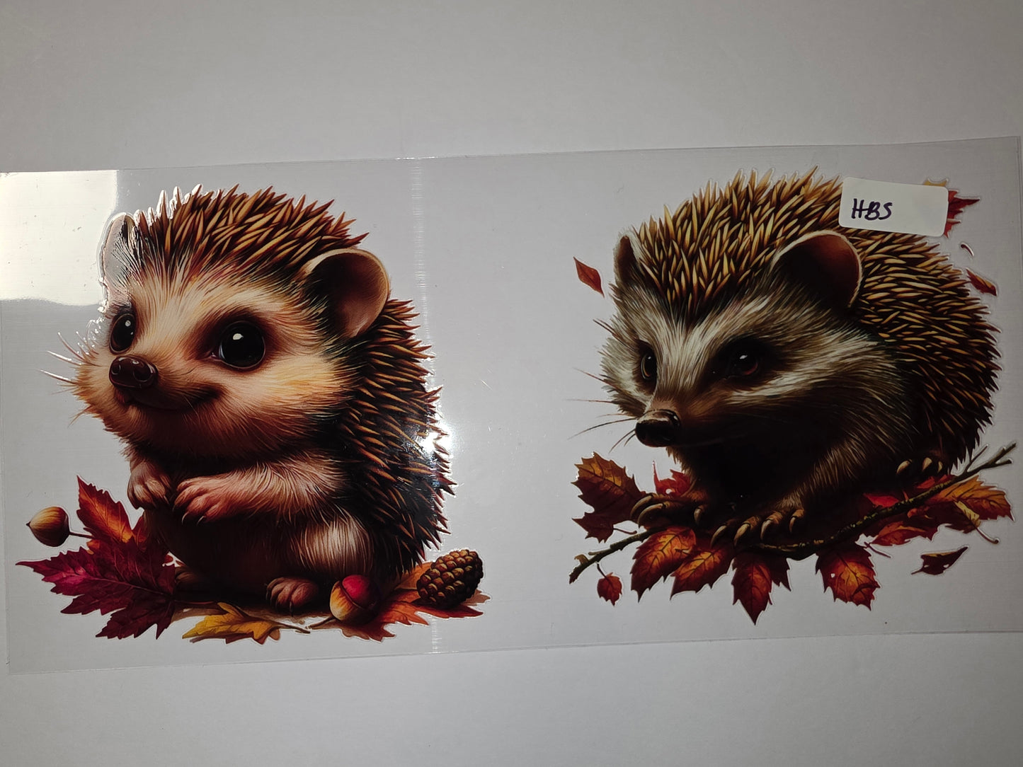 Adorable Hedgehog Autumn Leaf Tumbler Wrap - Cute Fall Animal Drinkware Design