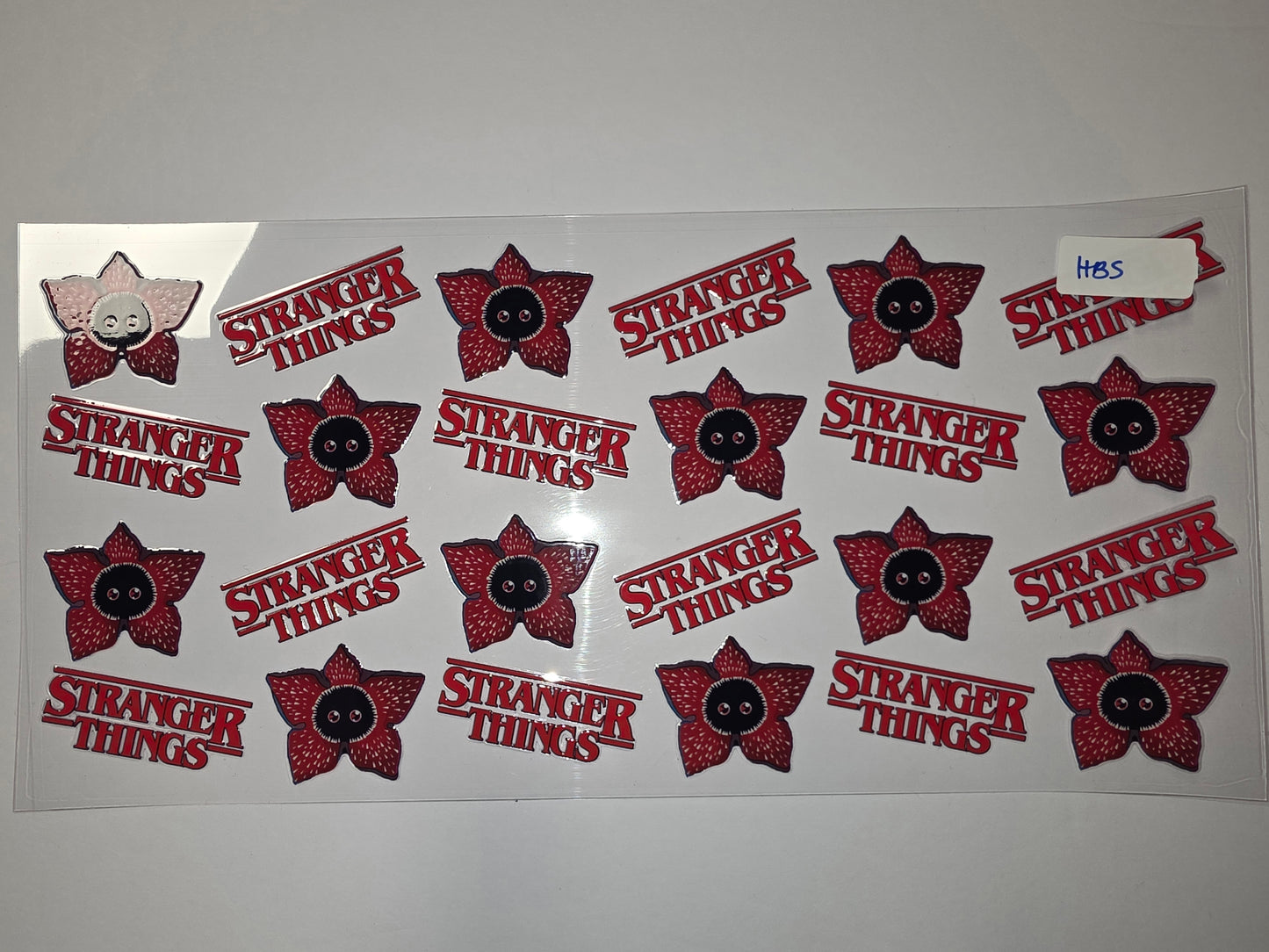 Stranger Things Demogorgon & Logo Tumbler Wrap - Red & Black Design