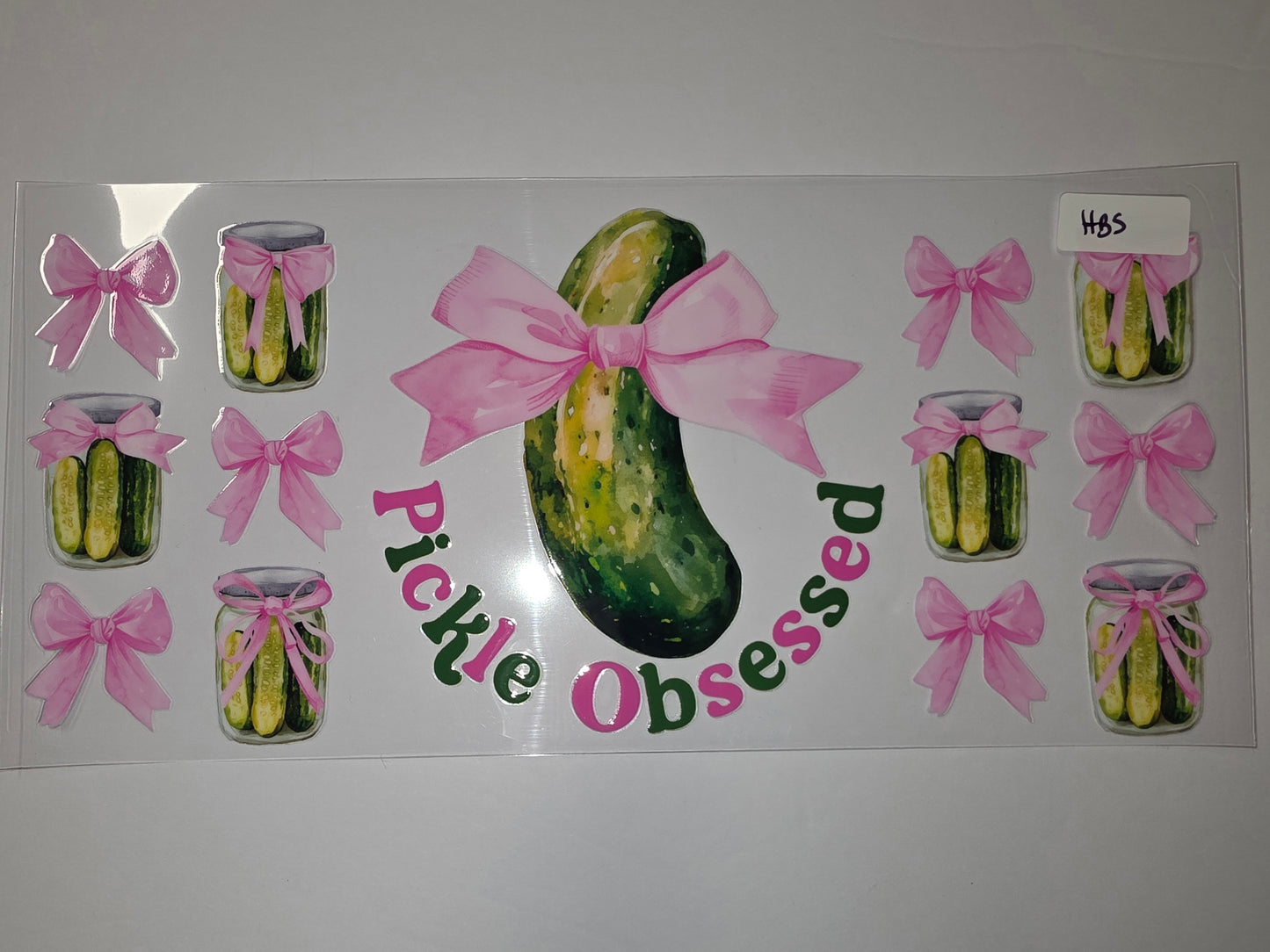 Pickle Obsessed Tumbler Wrap - Pink Bows & Jar Designs