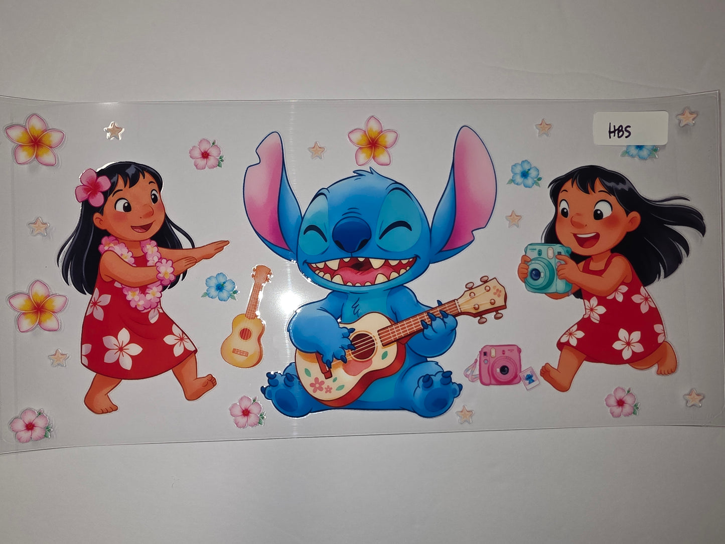 Lilo & Stitch Hawaiian Floral Tumbler Wrap - Blue, Red, Pink