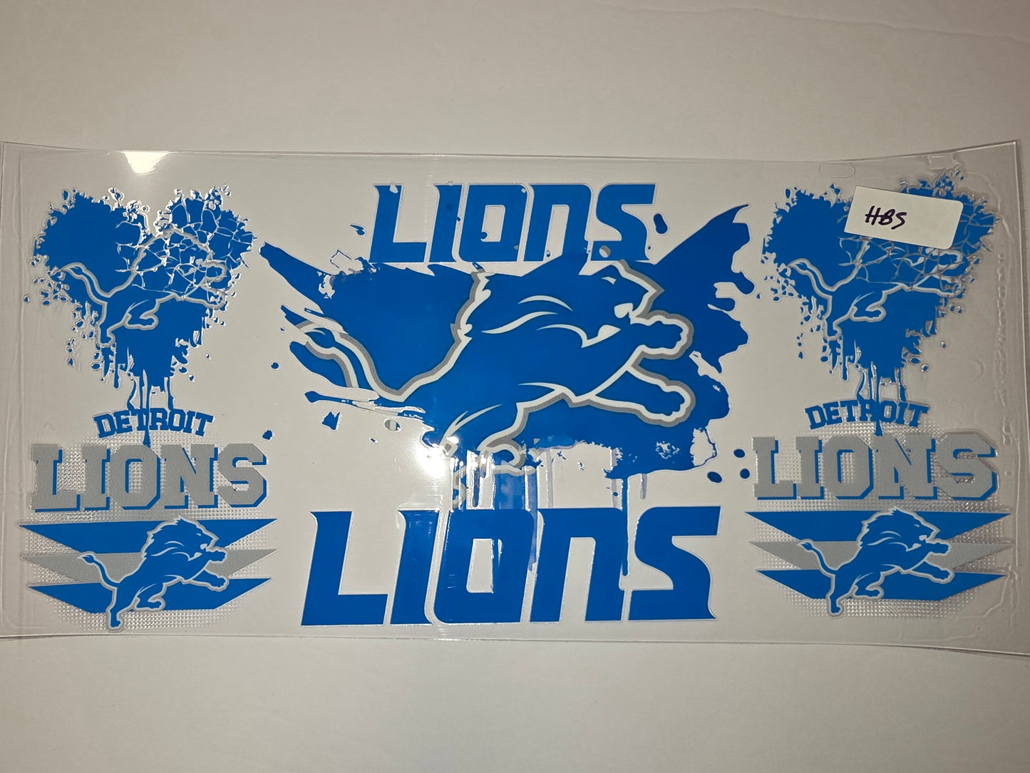 Detroit Lions Blue & Silver Distressed Tumbler Wrap | Football Fan Drinkware Design