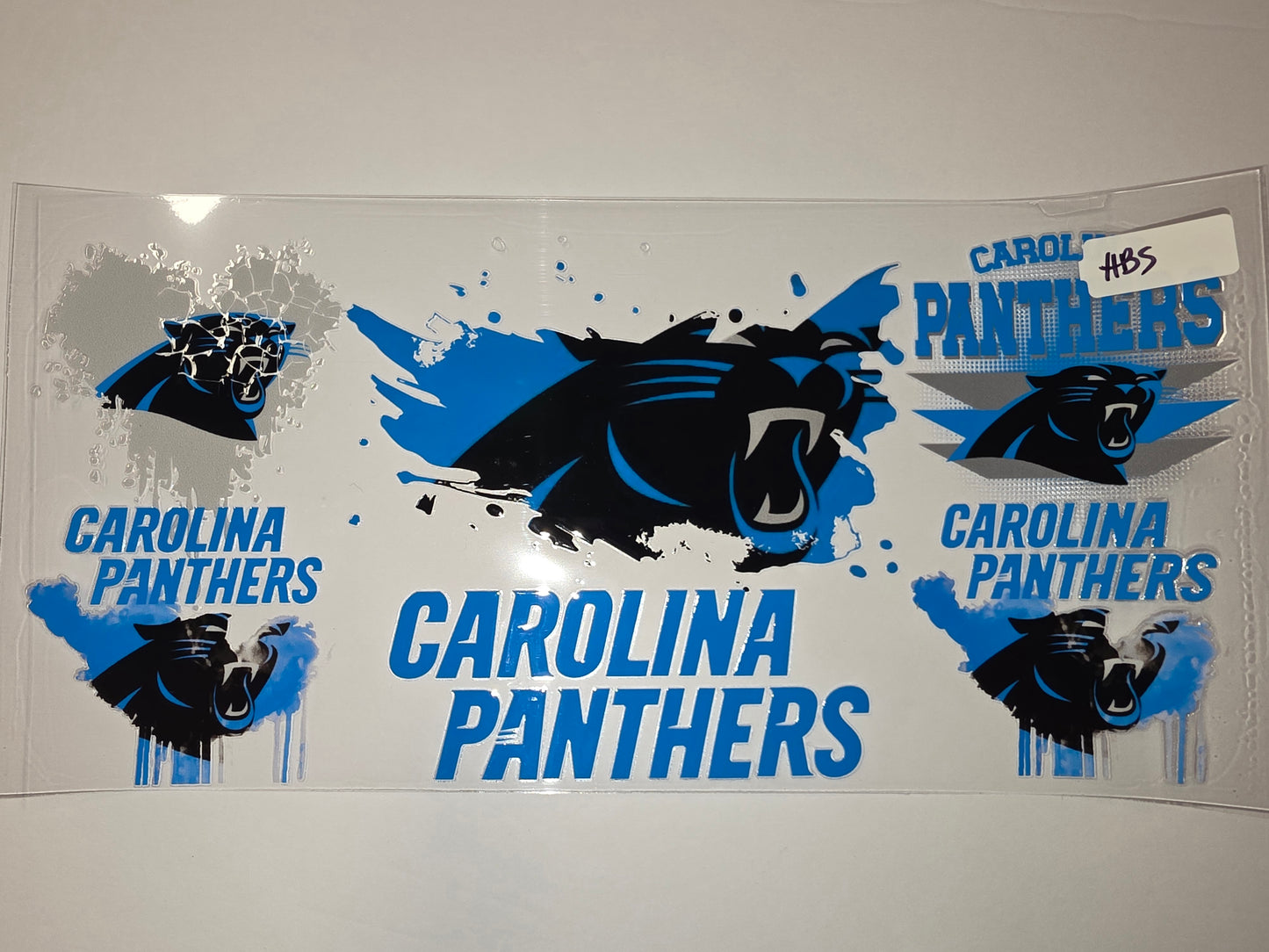 Carolina Panthers Tumbler Wrap - Blue, Black & Silver Panther Design