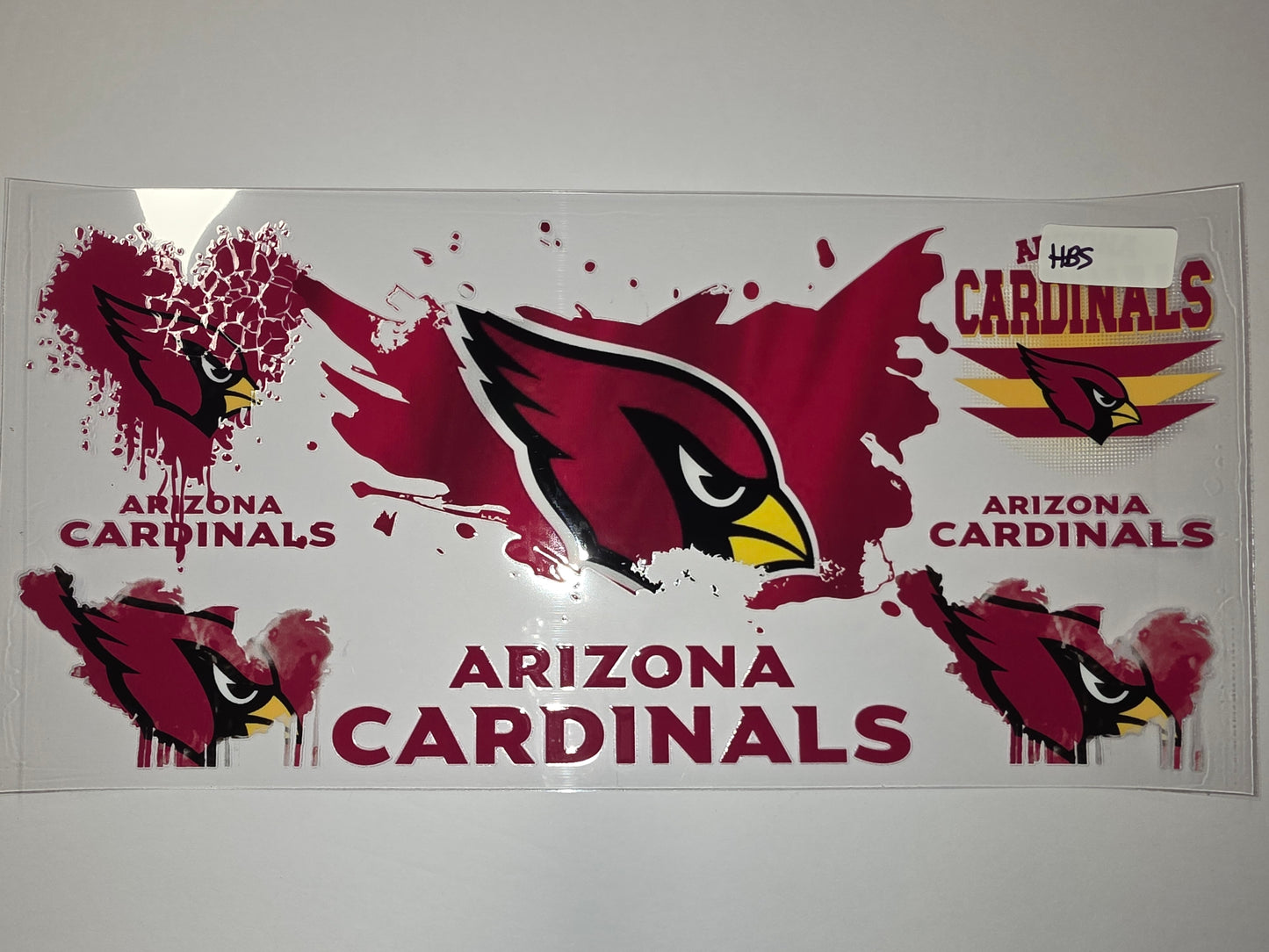 Arizona Cardinals Tumbler Wrap - Red Cardinal Splatter Design