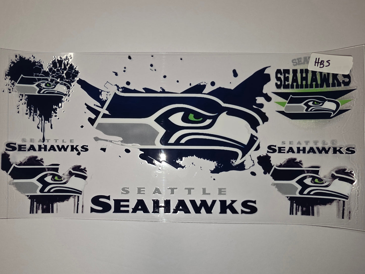 Seattle Seahawks Tumbler Wrap - Navy, Gray, Green - Sports Fan Design
