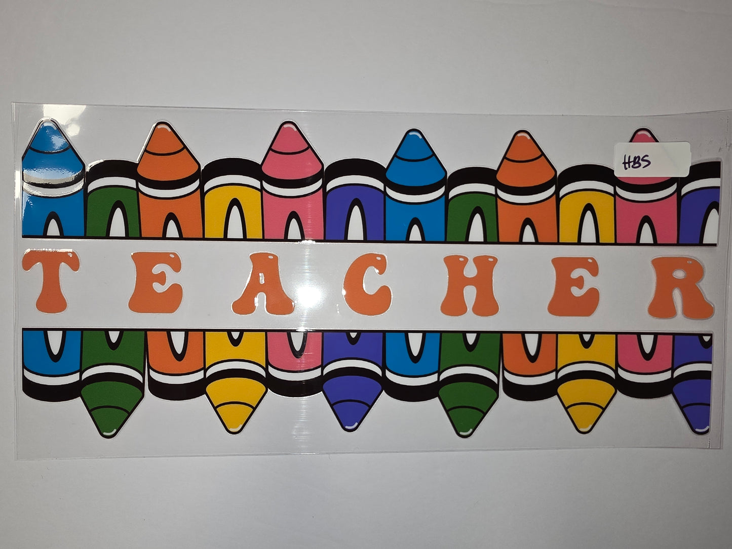 Teacher Crayon Tumbler Wrap - Colorful Back to School Drinkware Design