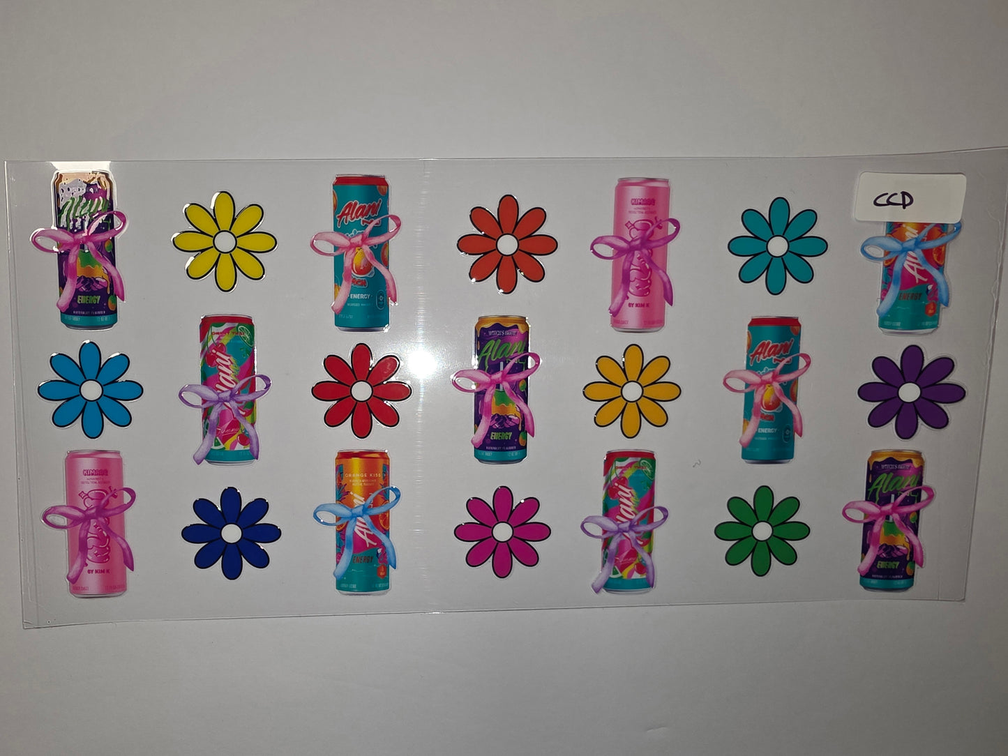 Retro Flower & Energy Drink Tumbler Wraps - Vibrant & Fun Drinkware Designs