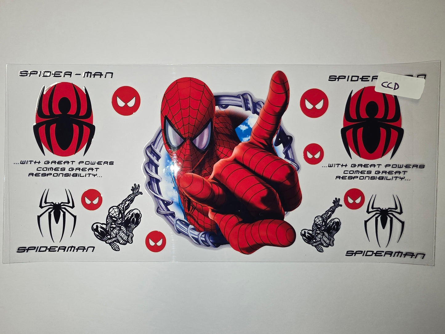 Spider-Man Tumbler Wrap - Red, Black & White Superhero Design