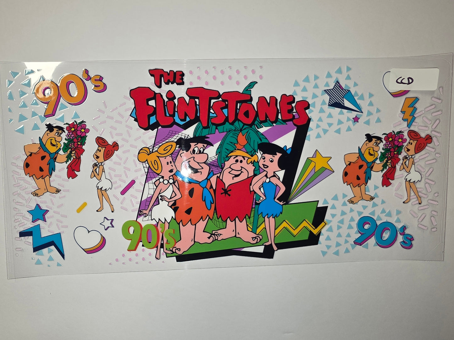 The Flintstones 90's Retro Tumbler Wrap - Cartoon Character Drinkware Design