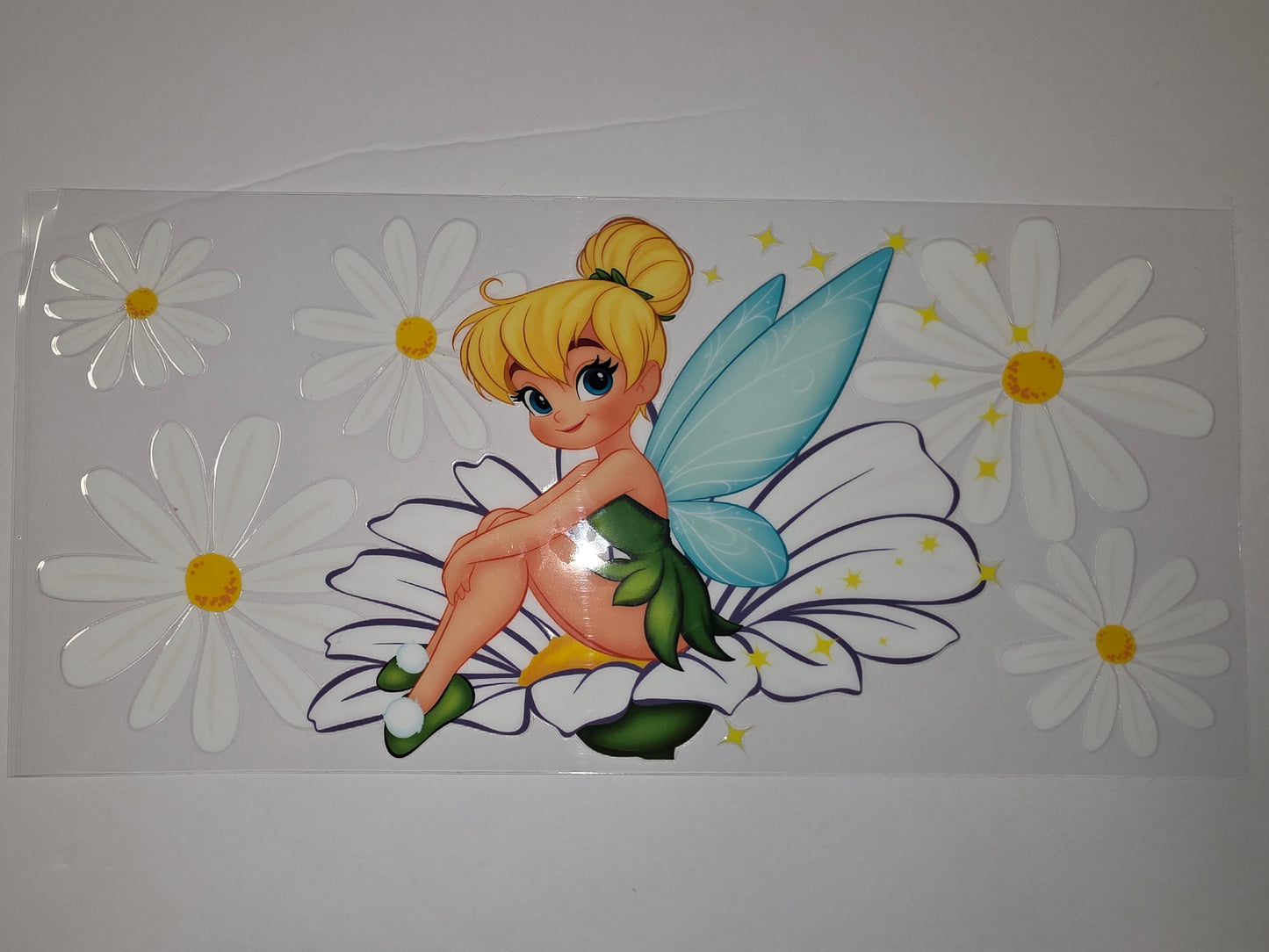 Tinkerbell Daisy Fairy Tumbler Wrap - Magical Blue Wings & White Flowers