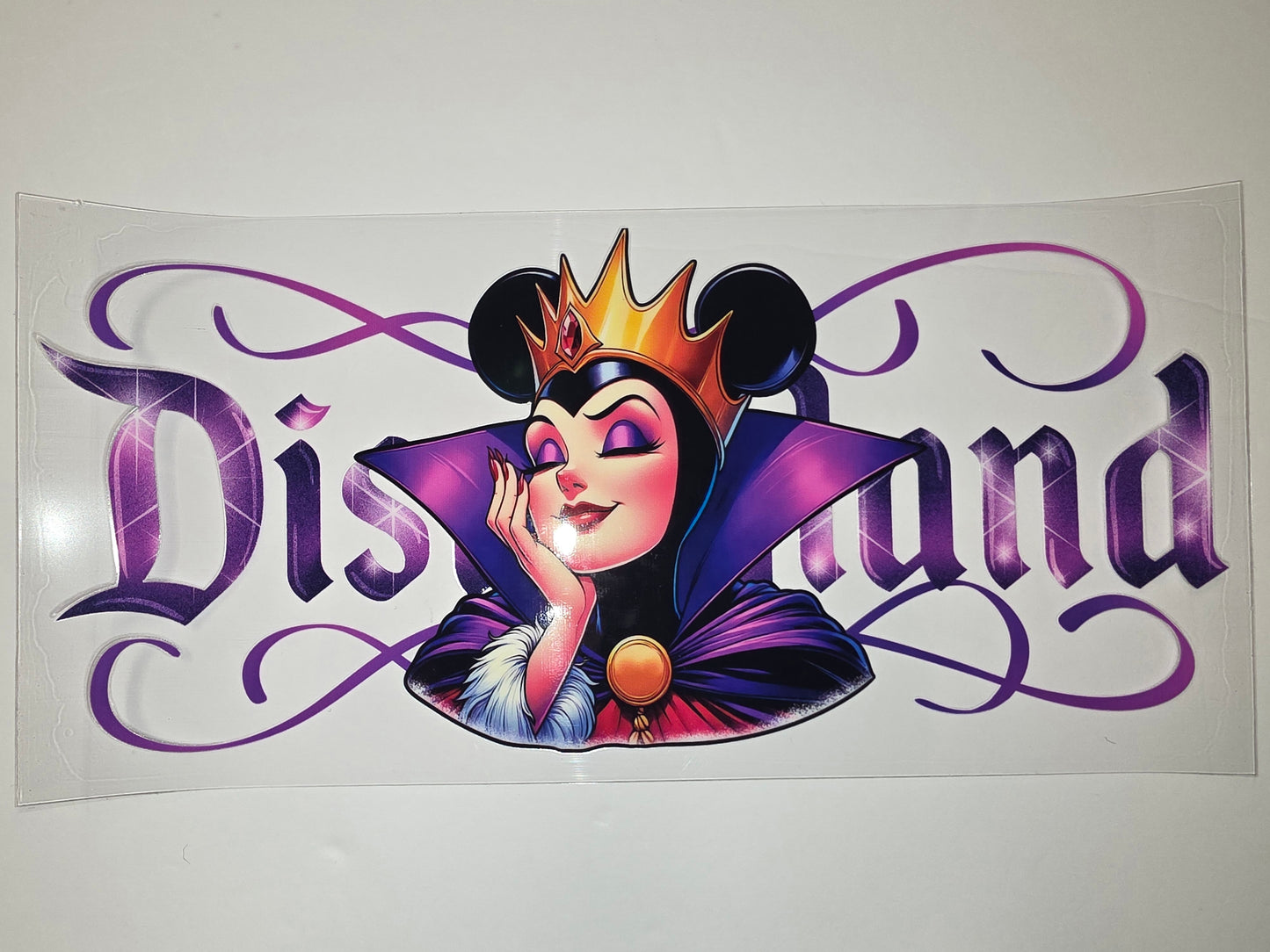 Evil Queen Mickey Mouse Inspired "Disneyland" Tumbler Wrap | Purple & Gold Design