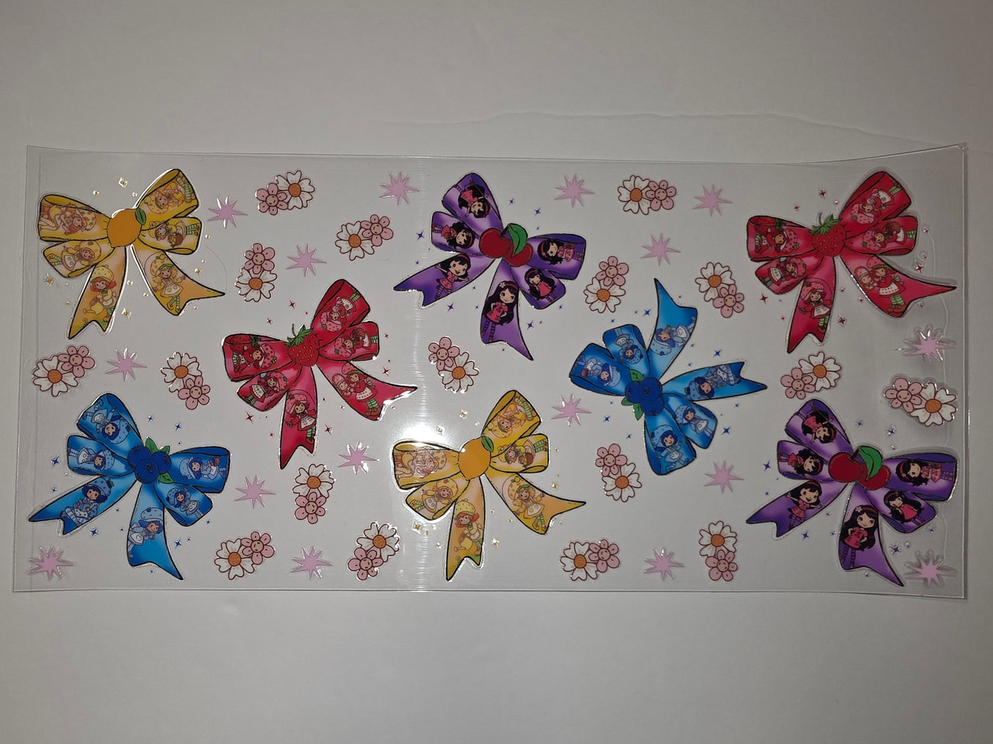 Nostalgic Bow Tumbler Wraps | Strawberry Shortcake & Friends | Pink, Yellow, Blue, Purple