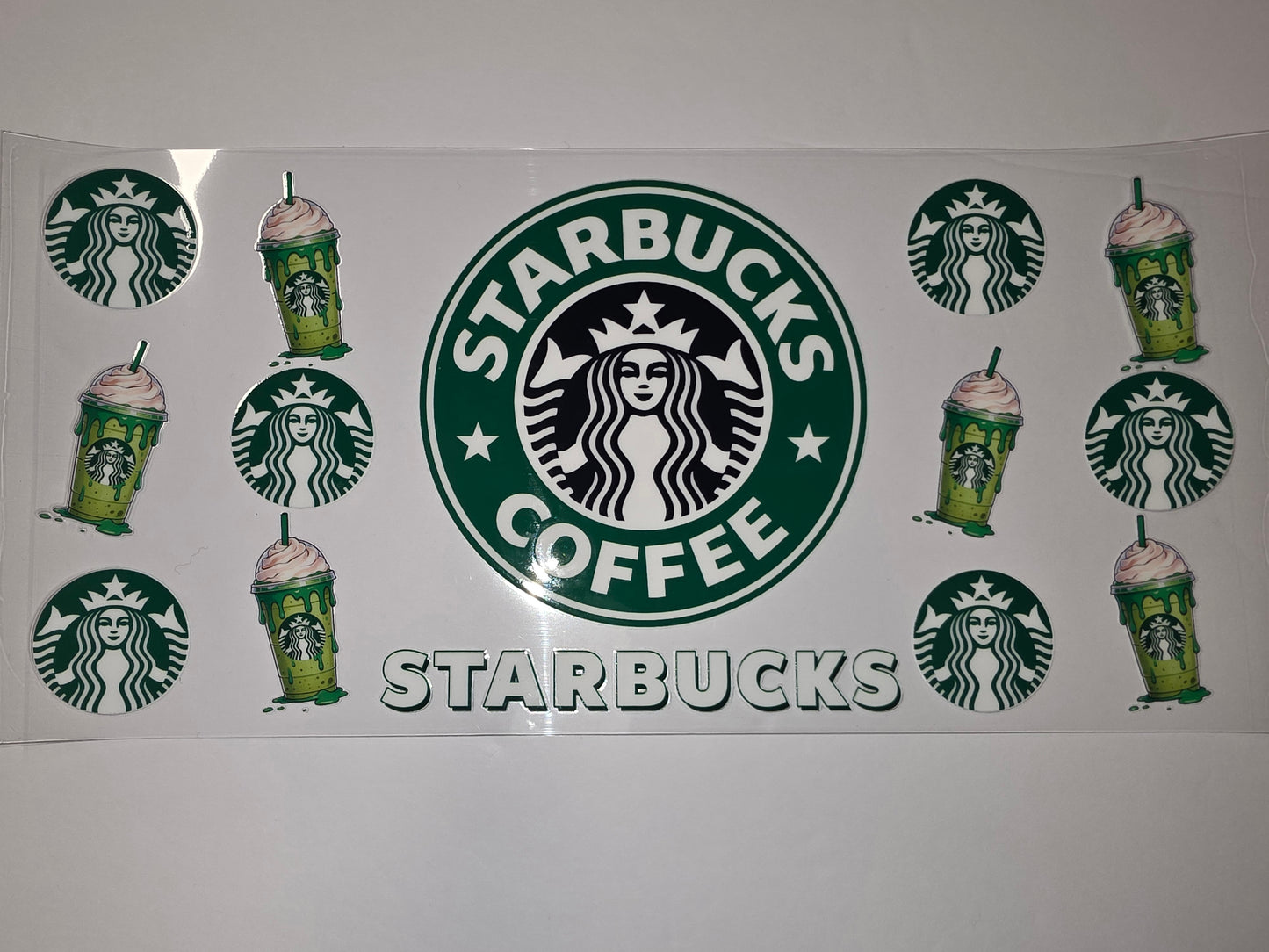Starbucks Coffee Tumbler Wrap - Green Frappuccino & Siren Logo Design