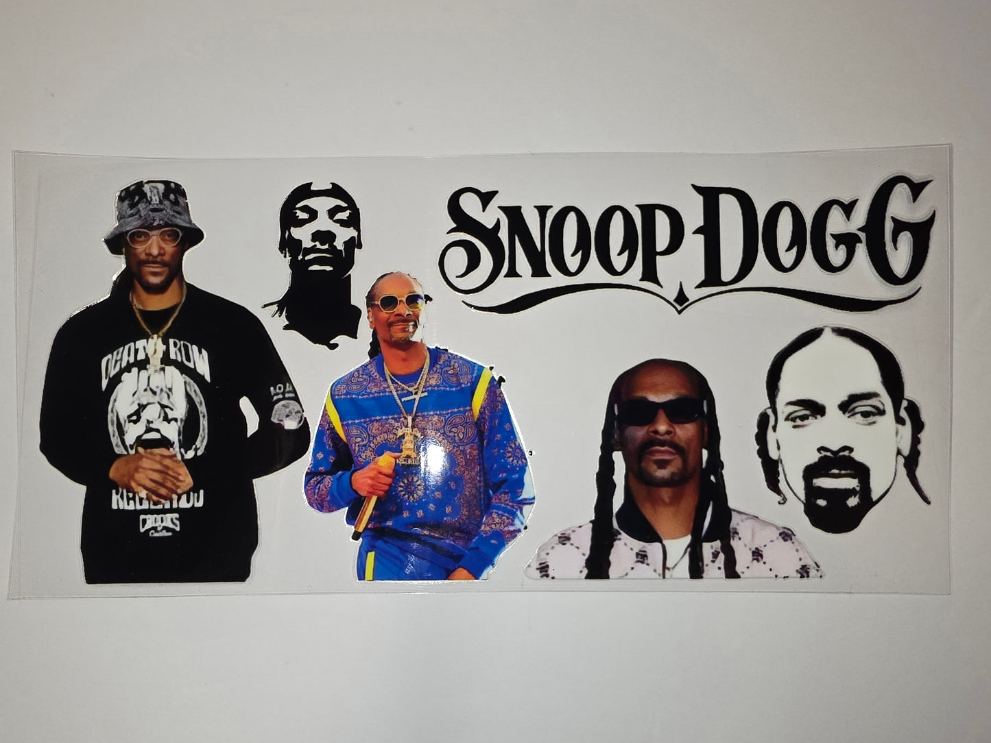 Snoop Dogg Tumbler Wrap - Iconic Hip Hop Artist Design - Black, Blue, White