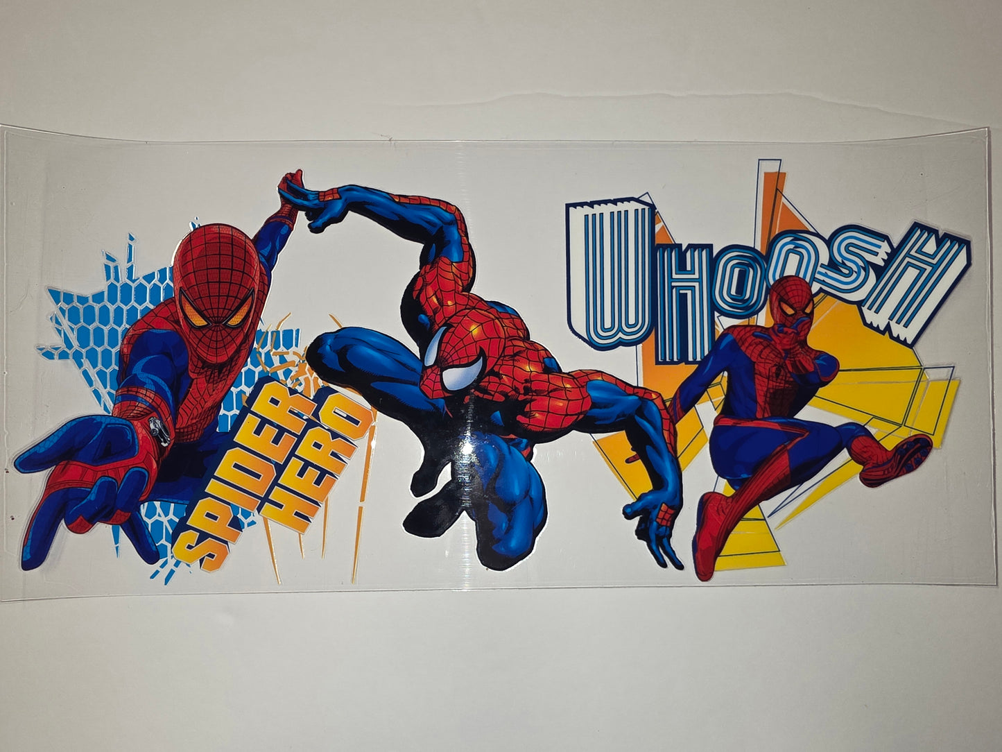 Spider-Man "Whoosh" Tumbler Wrap - Red, Blue, Yellow Comic Style
