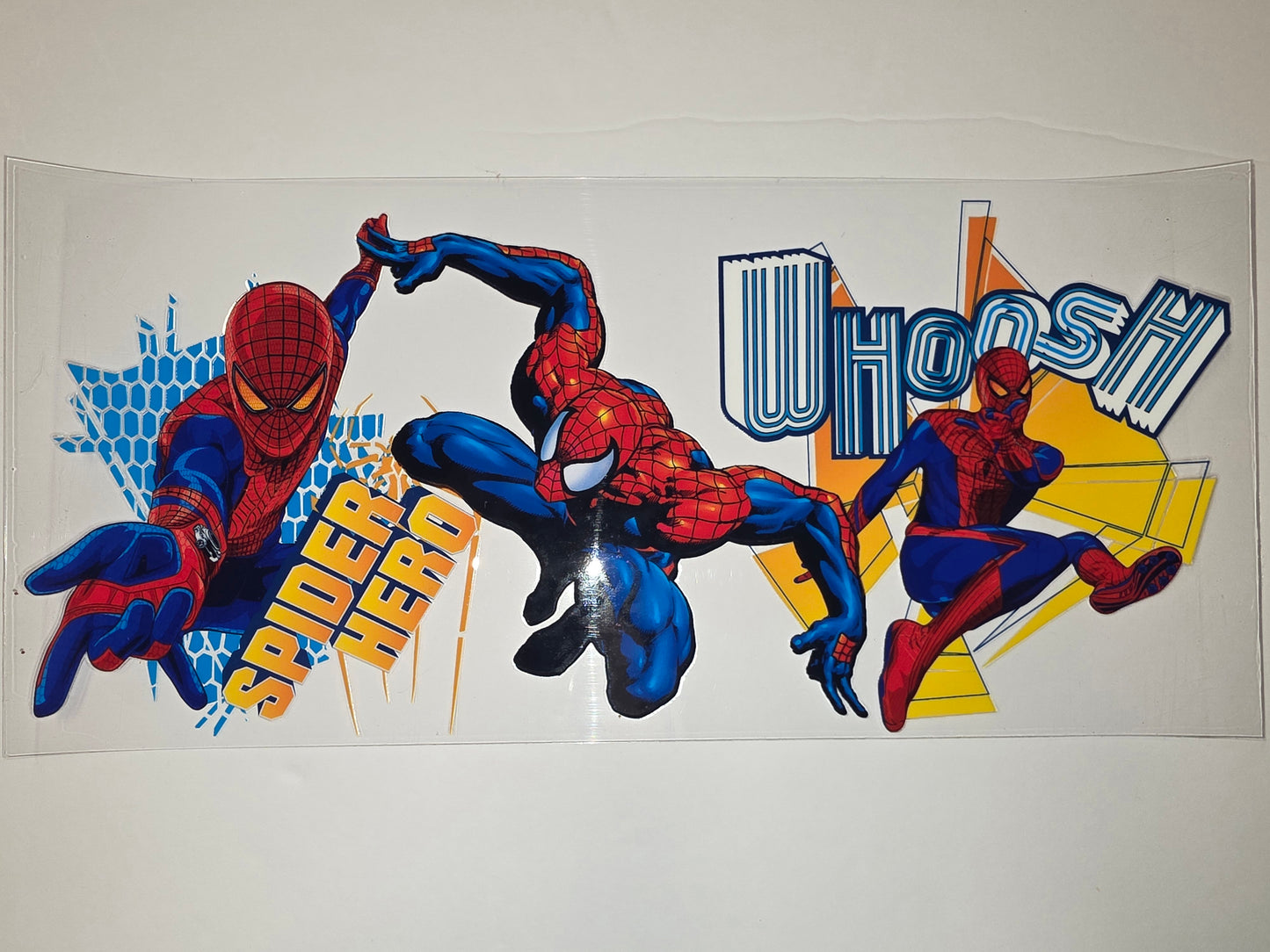 Spider-Man "Whoosh" Tumbler Wrap - Red, Blue, Yellow Comic Style