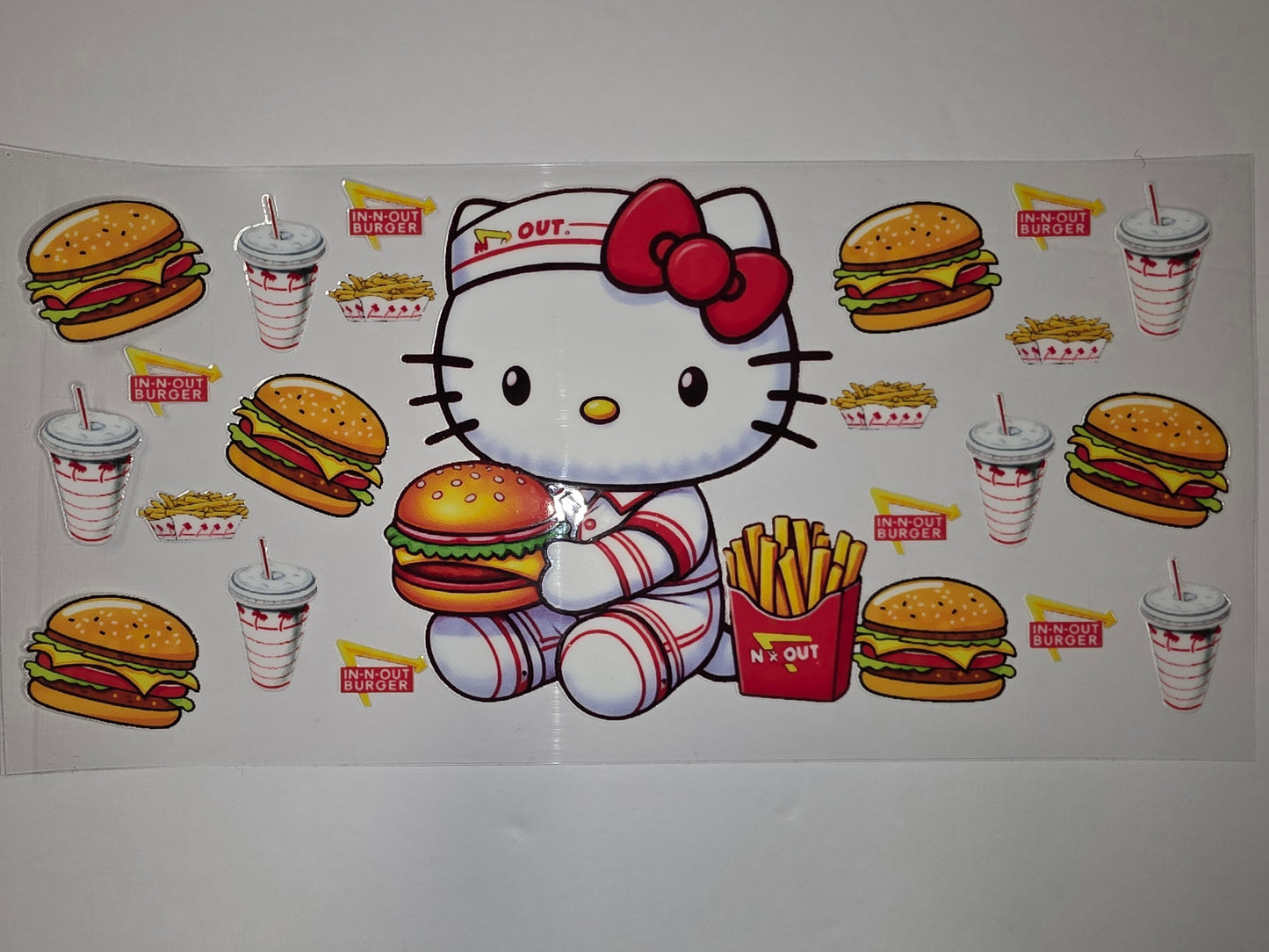 Hello Kitty Burger & Fries Tumbler Wrap | Cute Fast Food Drinkware Design
