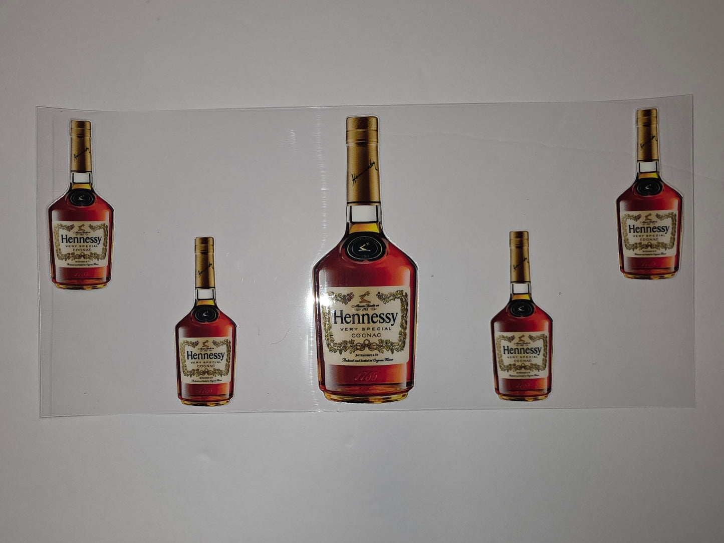 Hennessy Cognac Bottle Tumbler Wrap - Gold & Amber Design