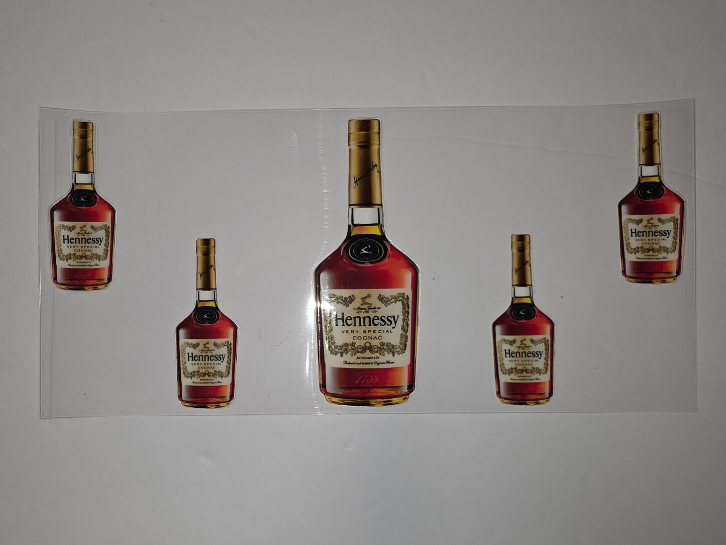 Hennessy Cognac Bottle Tumbler Wrap | Luxury Drinkware Design | Gold & Amber Tones