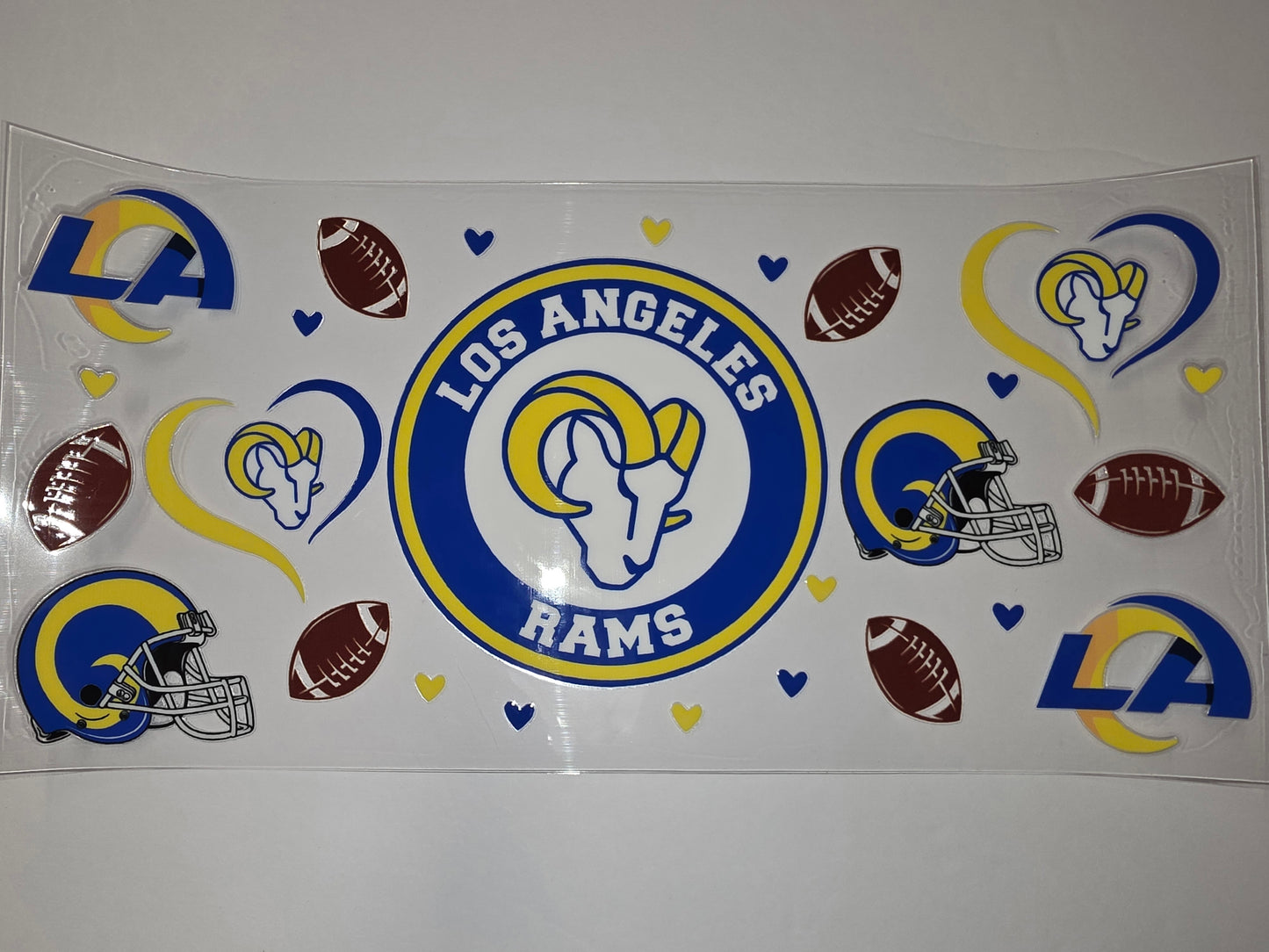Los Angeles Rams Football Tumbler Wrap - Blue, Yellow, White - NFL Fan Gear