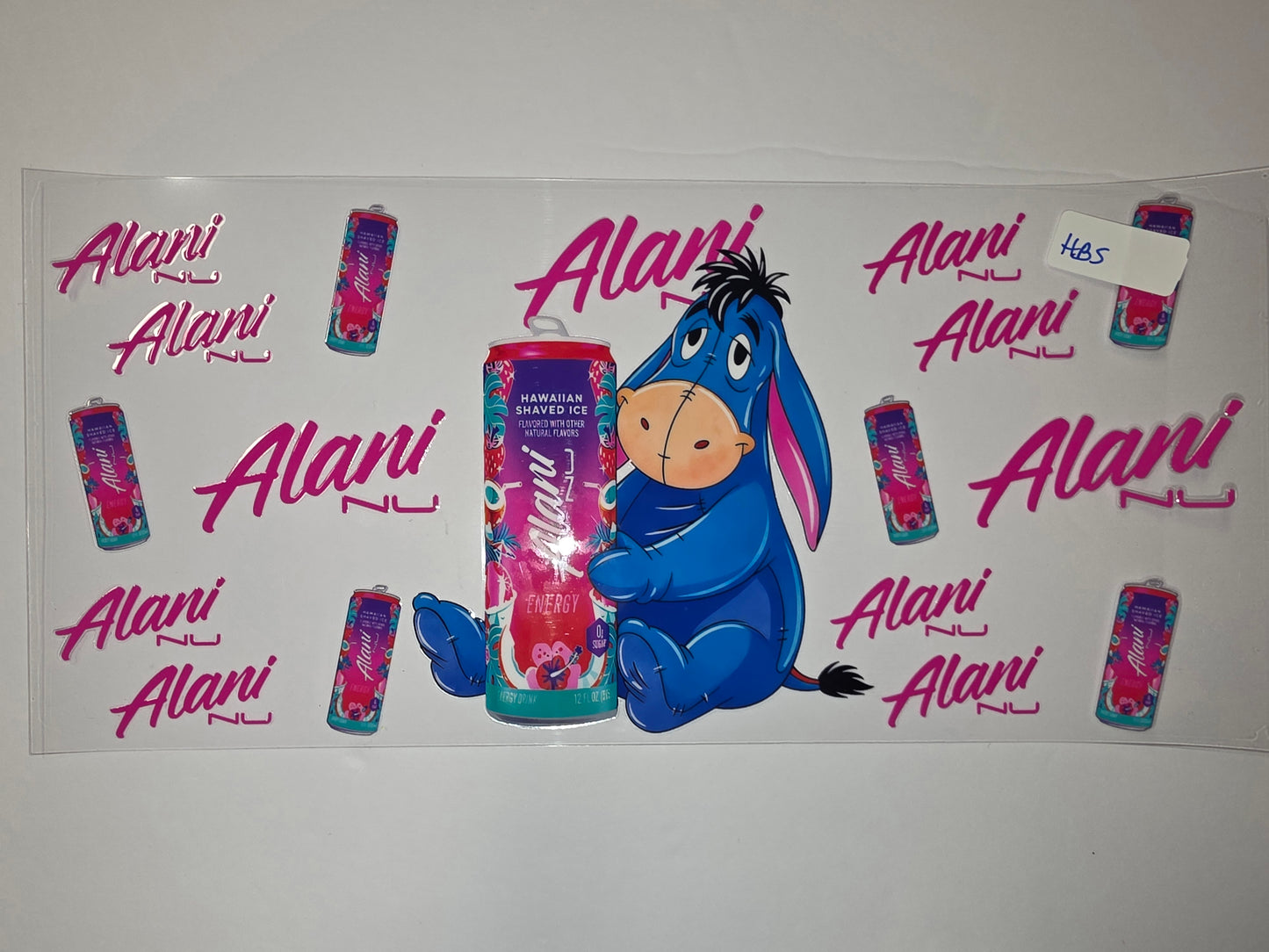 Eeyore Alani Hawaiian Shaved Ice Tumbler Wrap - Pink & Blue Character Design