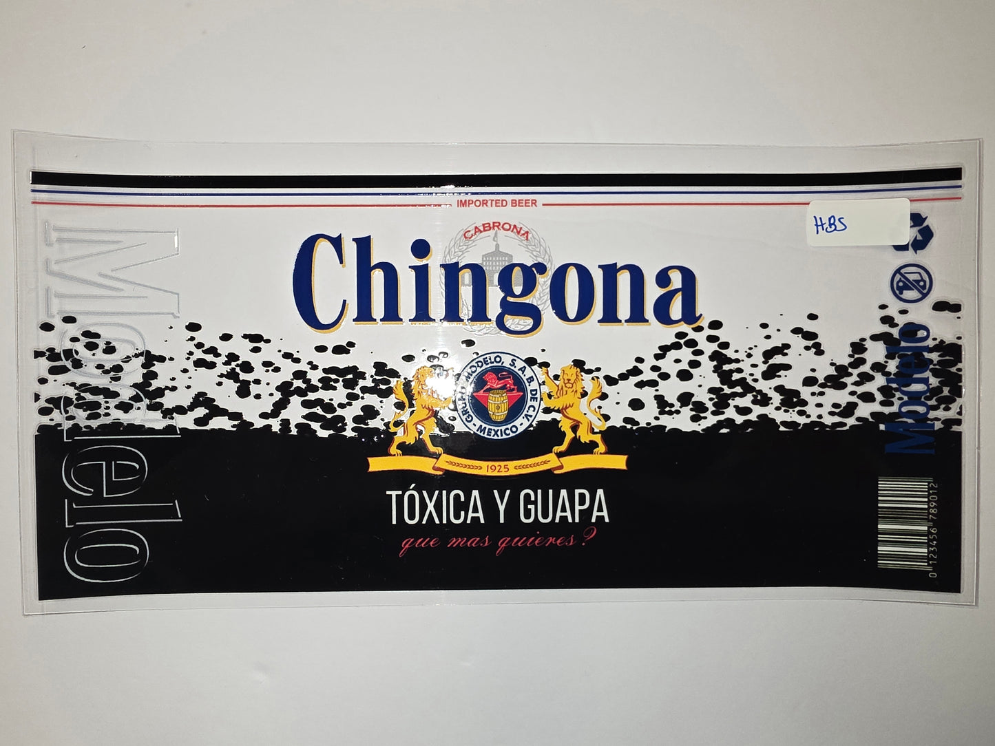 Chingona "Toxica y Guapa" Tumbler Wrap - Bold Mexican Beer Design