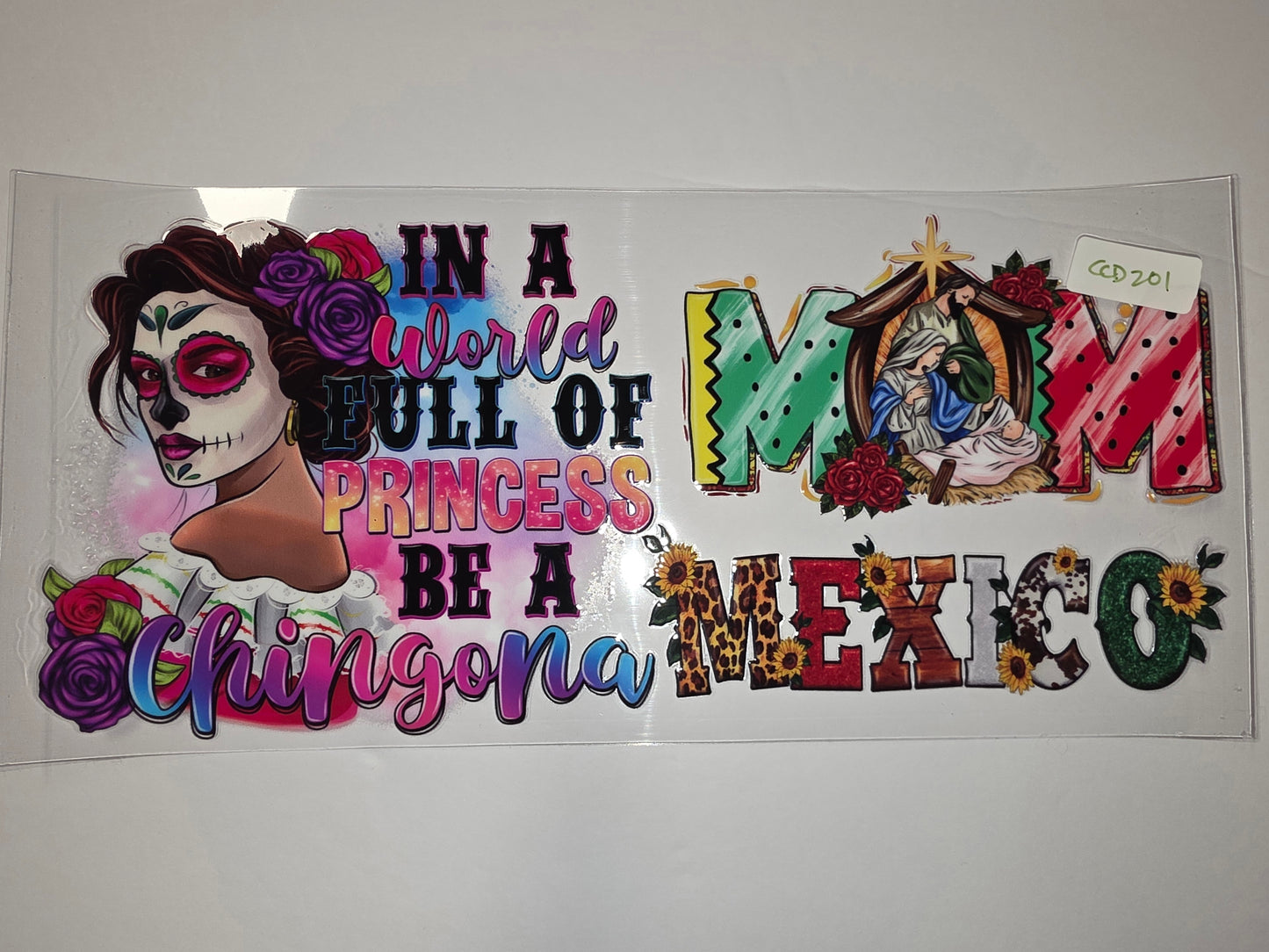Day of the Dead Sugar Skull & Nativity Mom Tumbler Wrap | Vibrant Floral & Mexican Vibes