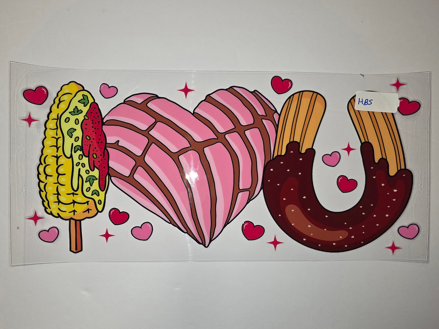 I Love Mexican Treats Tumbler Wrap - Elote, Concha, Churro Design