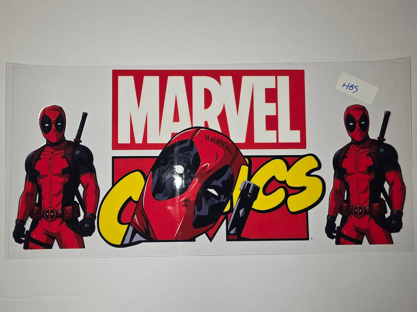 Deadpool Marvel Comics Tumbler Wrap - Red, Black, Yellow - Comic Book Style
