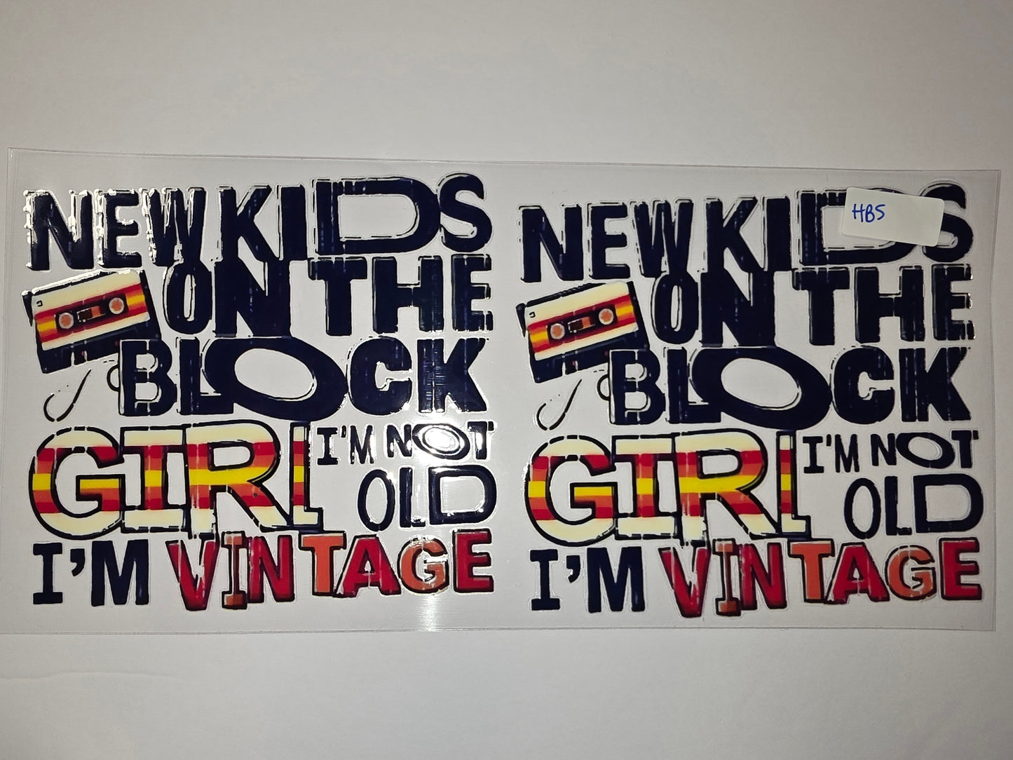 Retro "New Kids On The Block" Cassette Tape Tumbler Wrap - Vintage 80s/90s Vibe