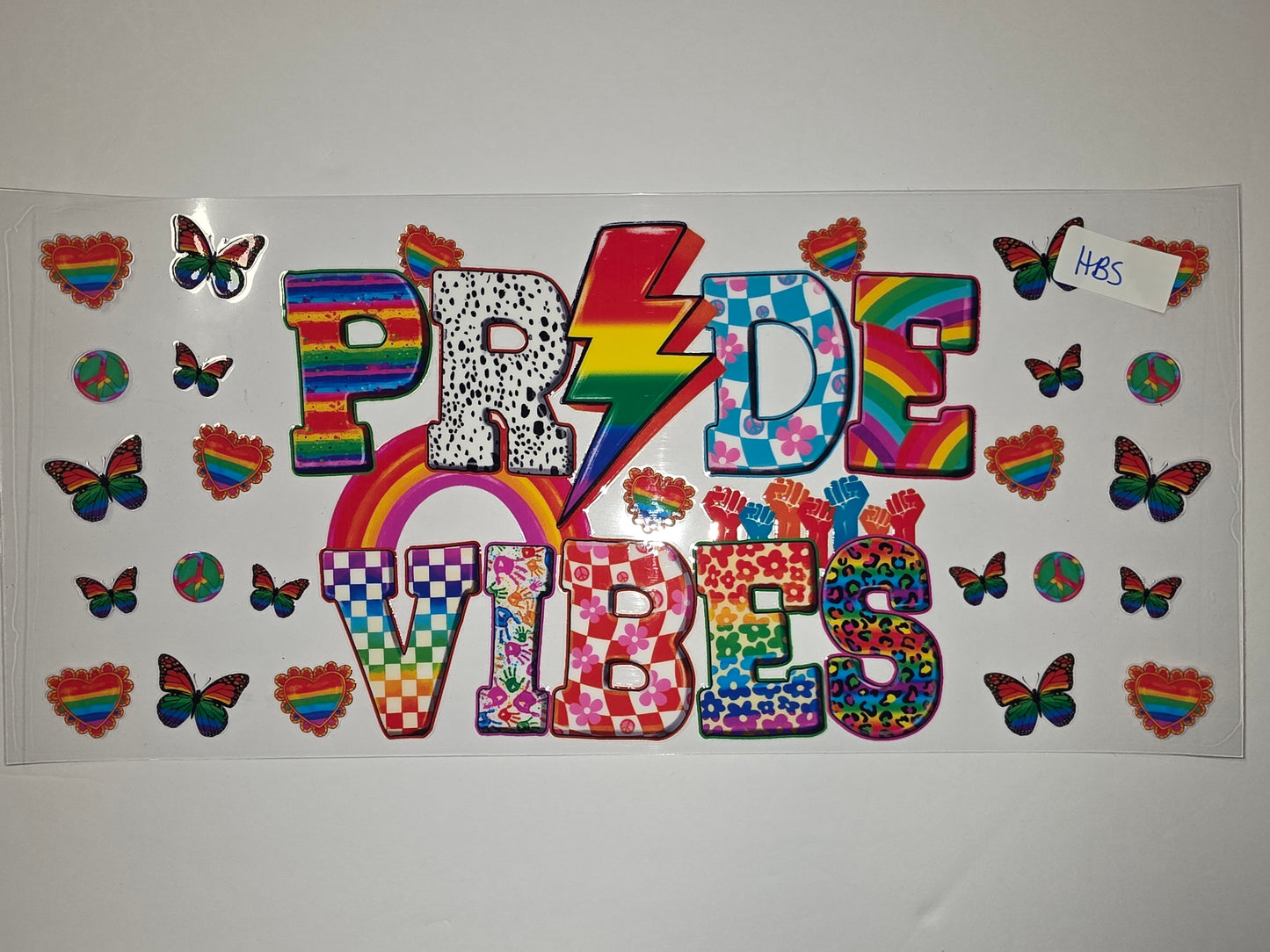 Pride Vibes Rainbow Butterfly Tumbler Wrap | LGBTQ+ Pride Design