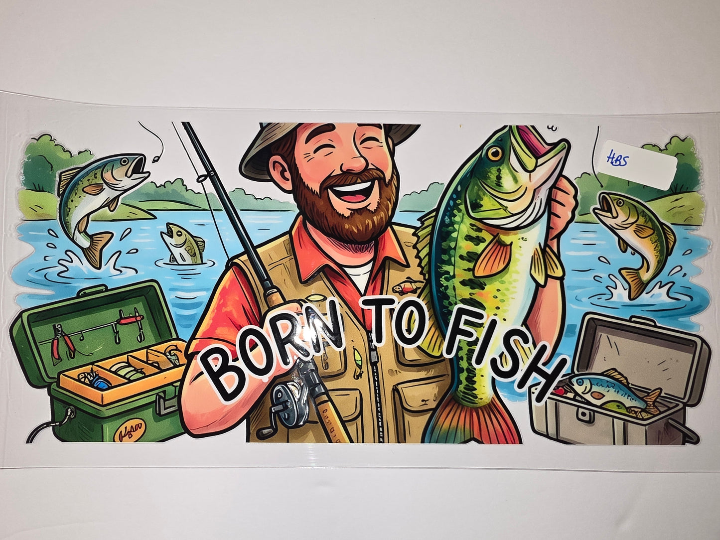 Born to Fish Bass Fishing Tumbler Wrap | Fisherman & Tackle Box Design