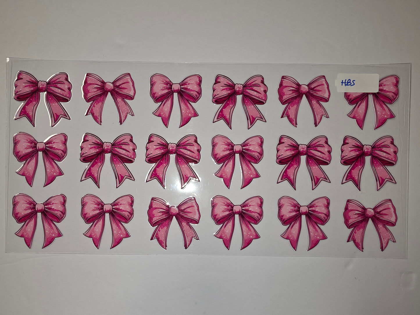 Sparkling Pink Bow Tumbler Wrap - Glitter Bow Design for Cups & Drinkware