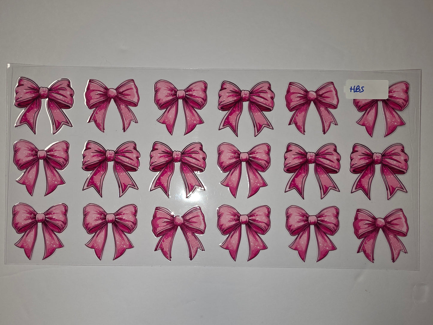 Pink Bow Tumbler Wrap Design - Glitter Sparkle Bows for Cups & Drinkware