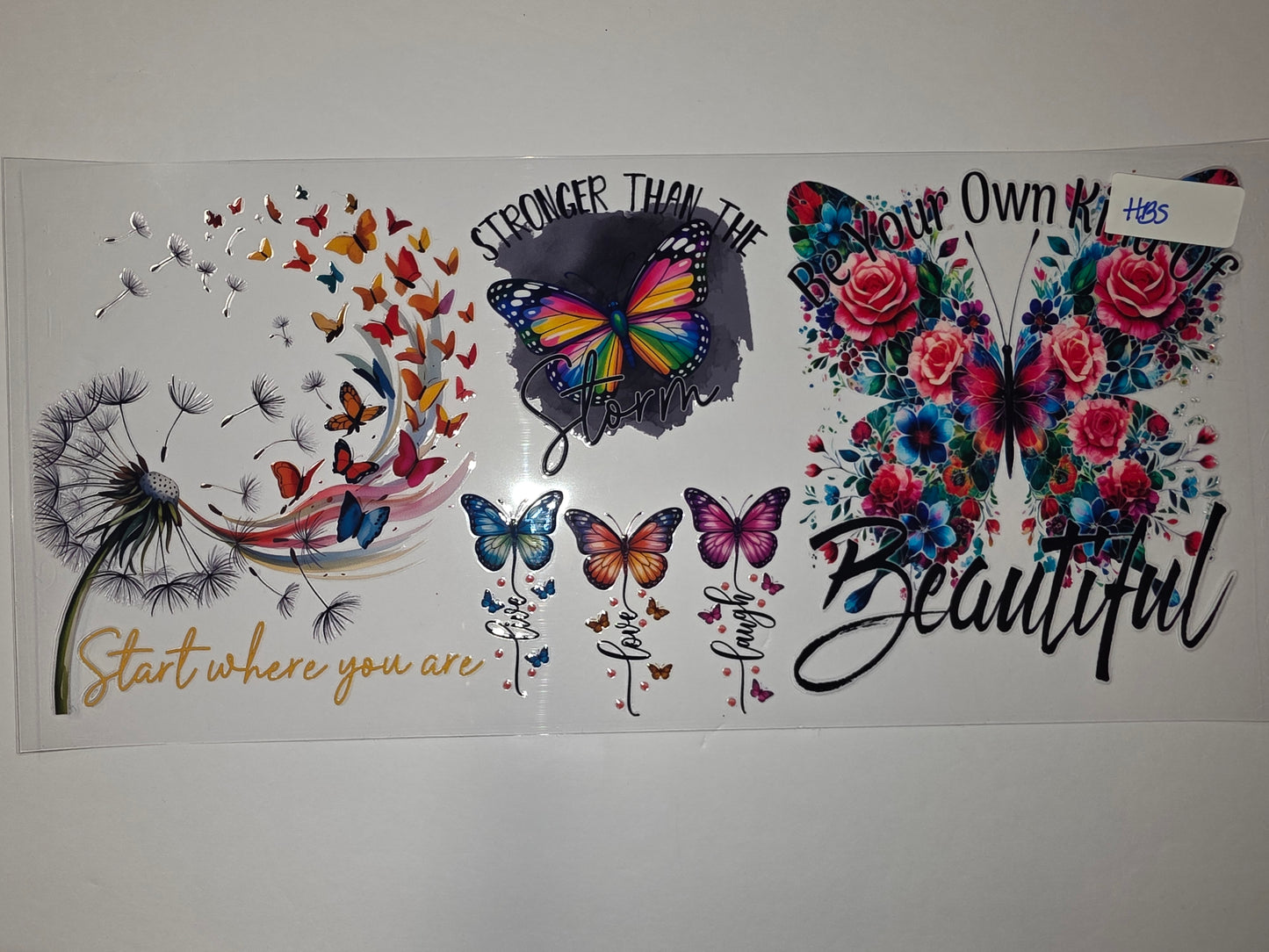 Butterfly & Dandelion Tumbler Wrap | Floral & Inspirational Designs | Vibrant Colors