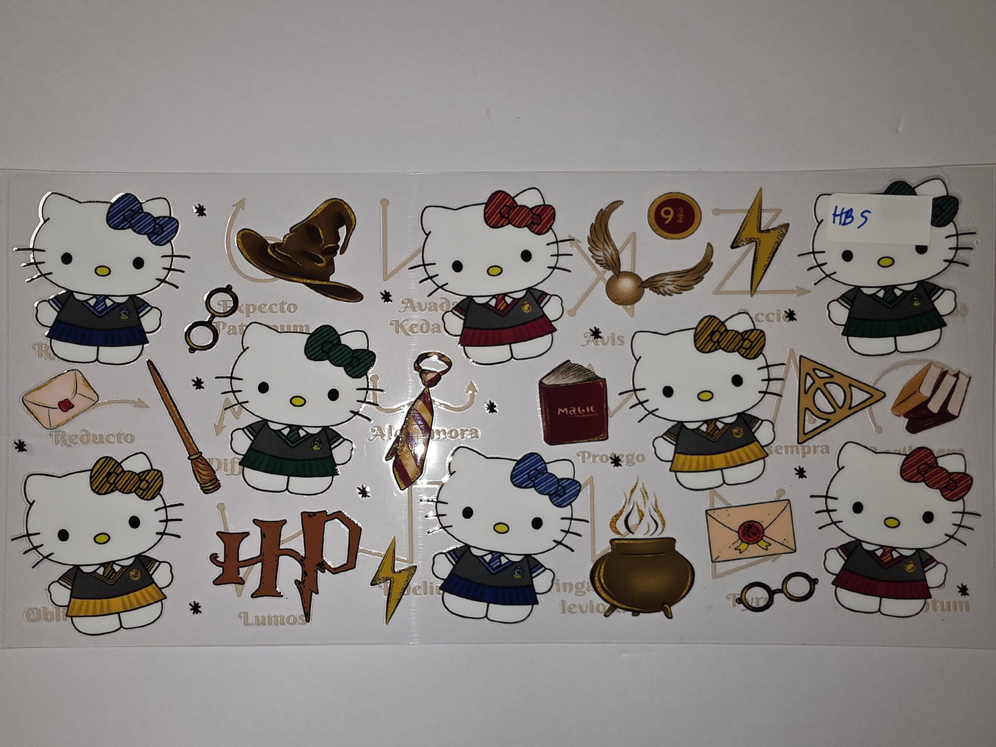 Hello Kitty Wizard School Tumbler Wrap | Magical Theme | Hogwarts Colors