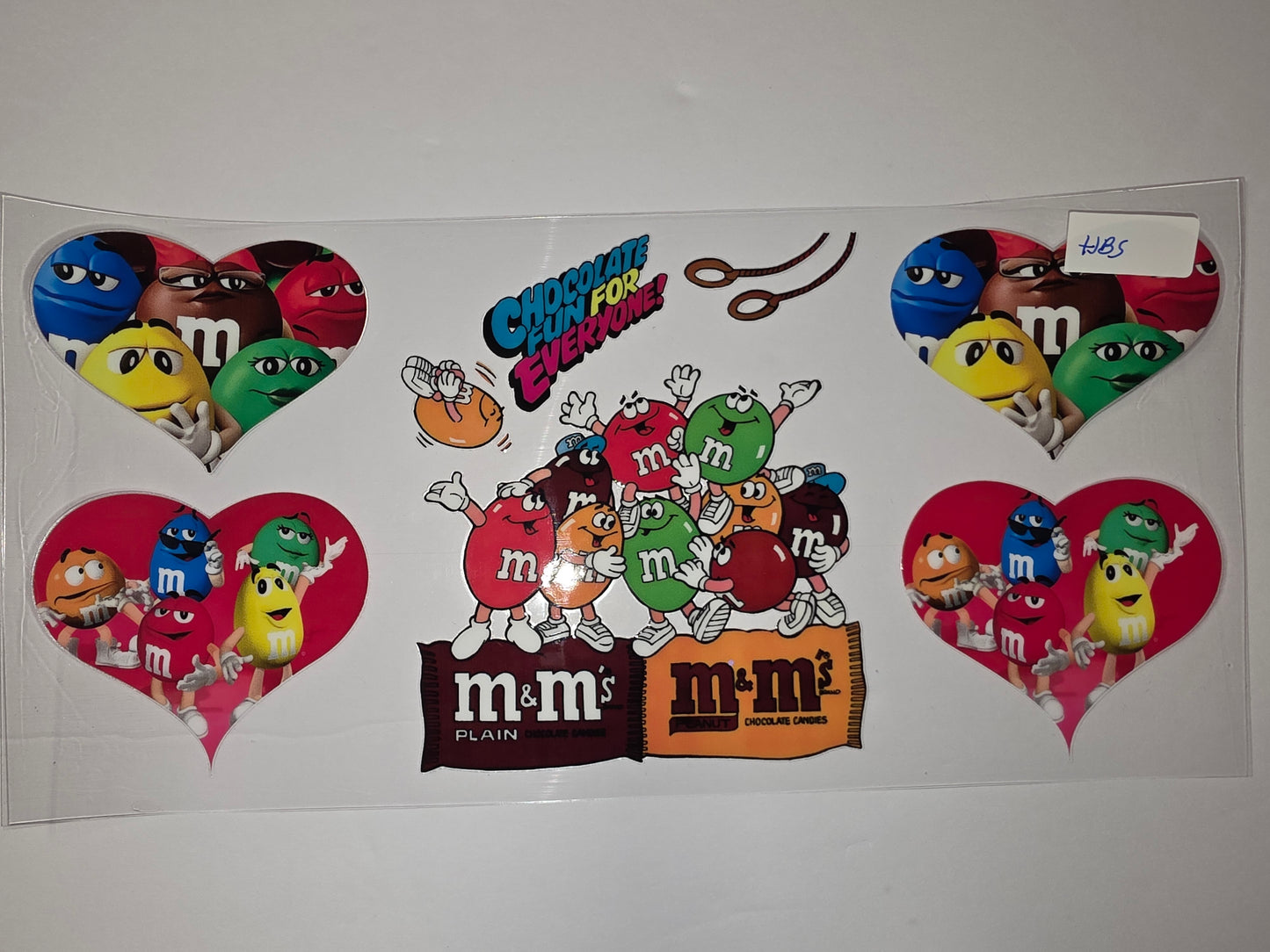 M&M's Characters Heart Tumbler Wrap - Vibrant Colors, Fun & Playful Design