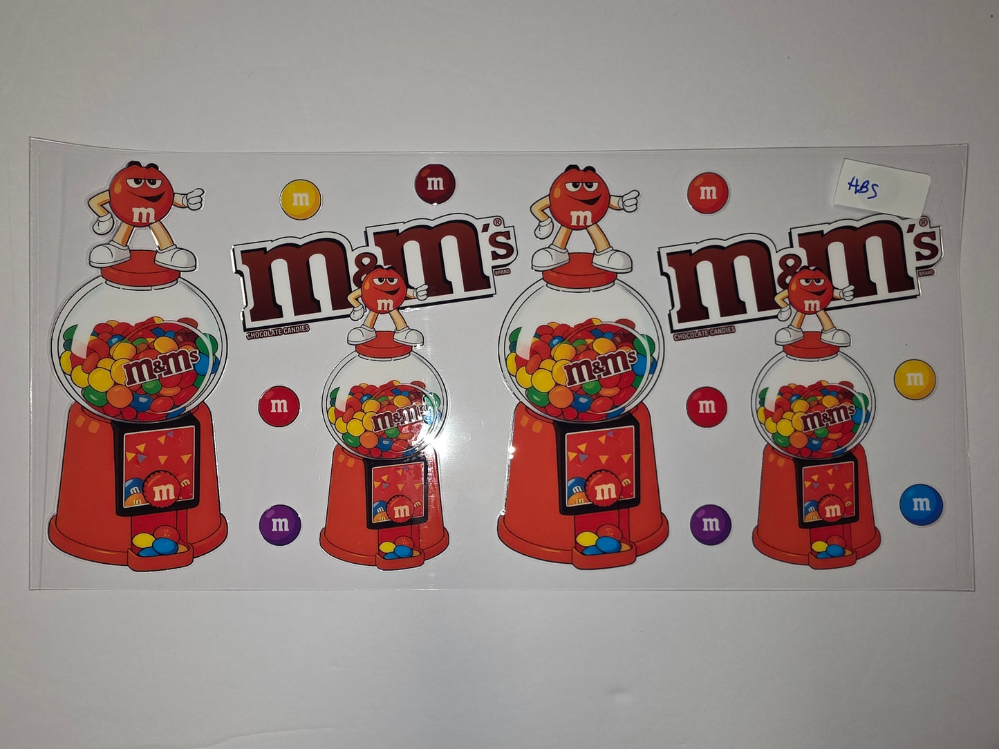 M&M's Gumball Machine Tumbler Wrap | Red, Yellow, Blue, Green Candy Design | Fun Drinkware Decal