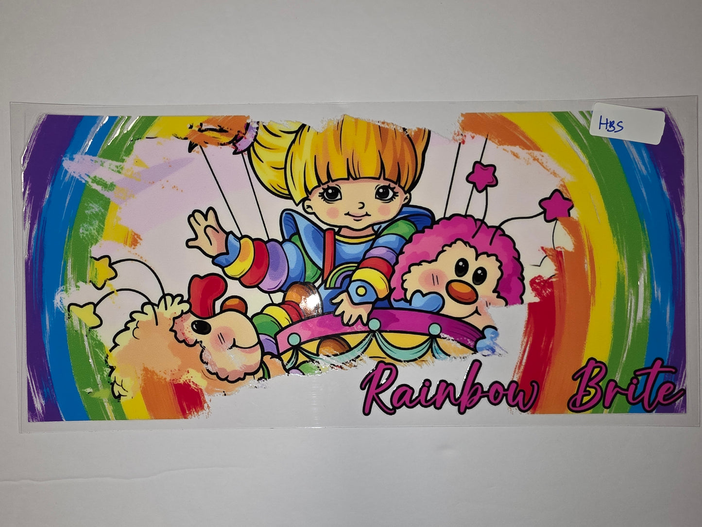 Rainbow Brite and Starlite Tumbler Wrap - Vibrant Rainbow & Retro Cartoon Design