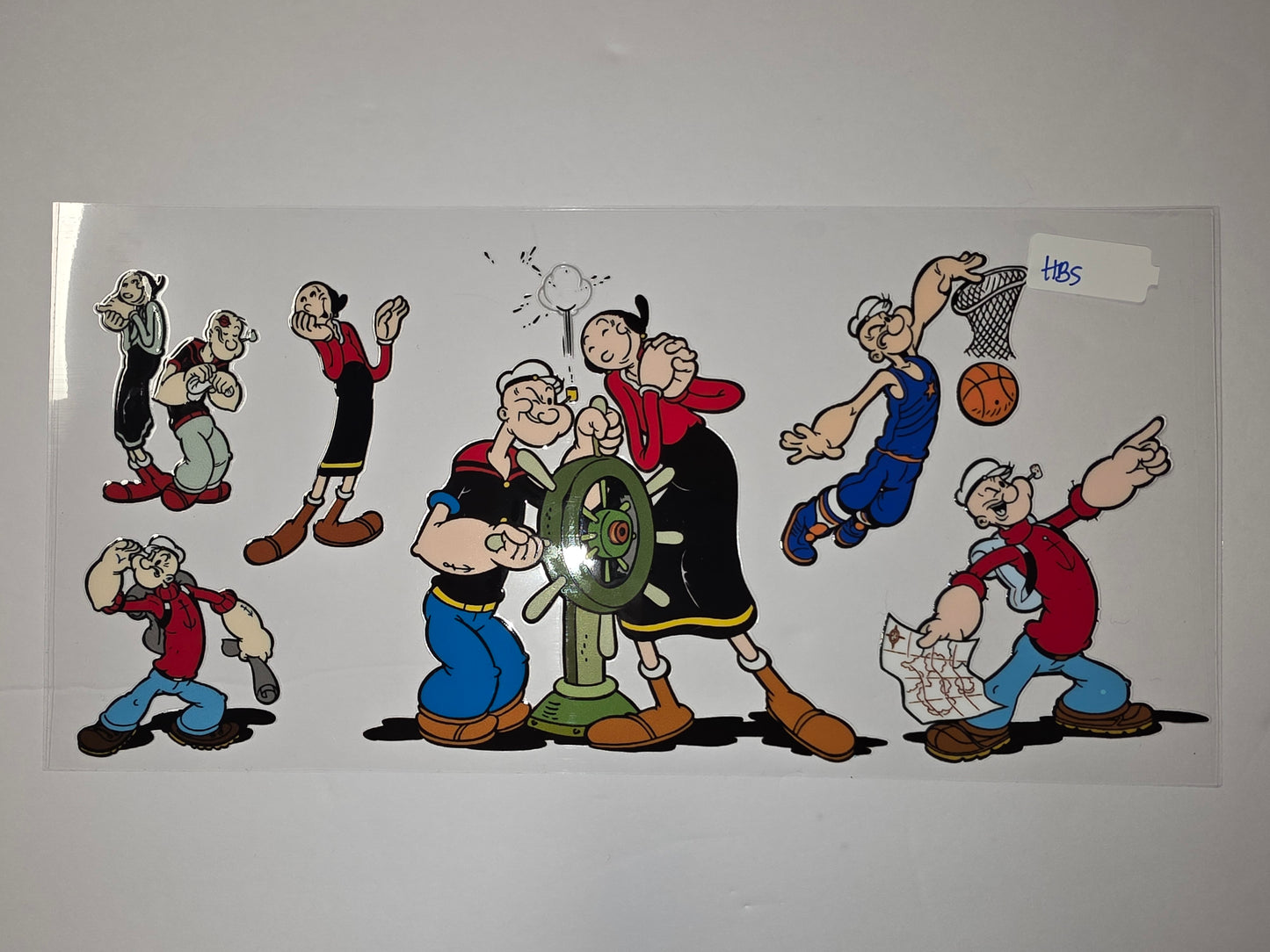 Popeye & Friends Cartoon Tumbler Wrap - Classic Characters, Vibrant Colors