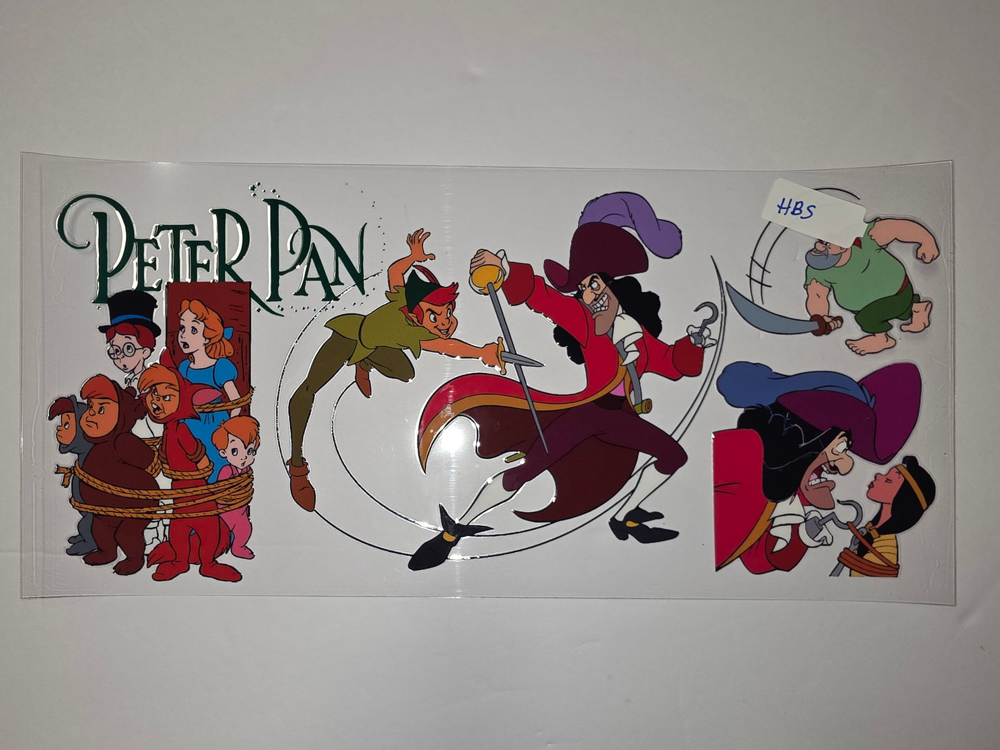 Peter Pan & Captain Hook Tumbler Wrap | Disney Cartoon Design | Vibrant Colors