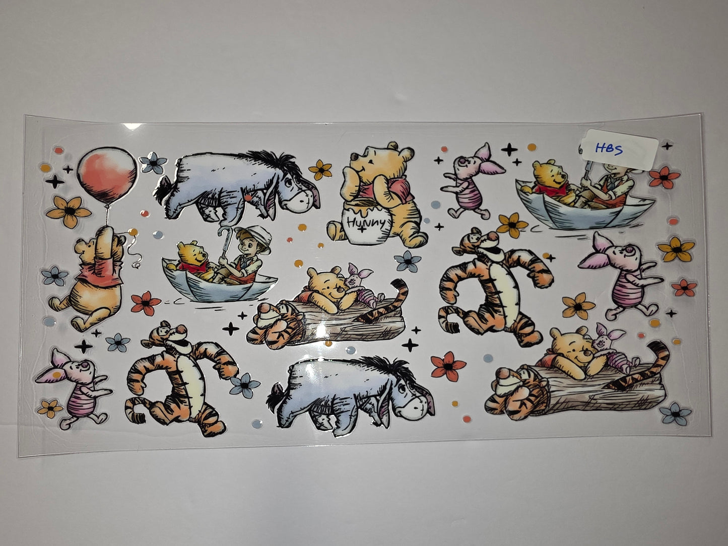 Winnie the Pooh & Friends Tumbler Wrap | Cute Cartoon Characters | Sublimation Design