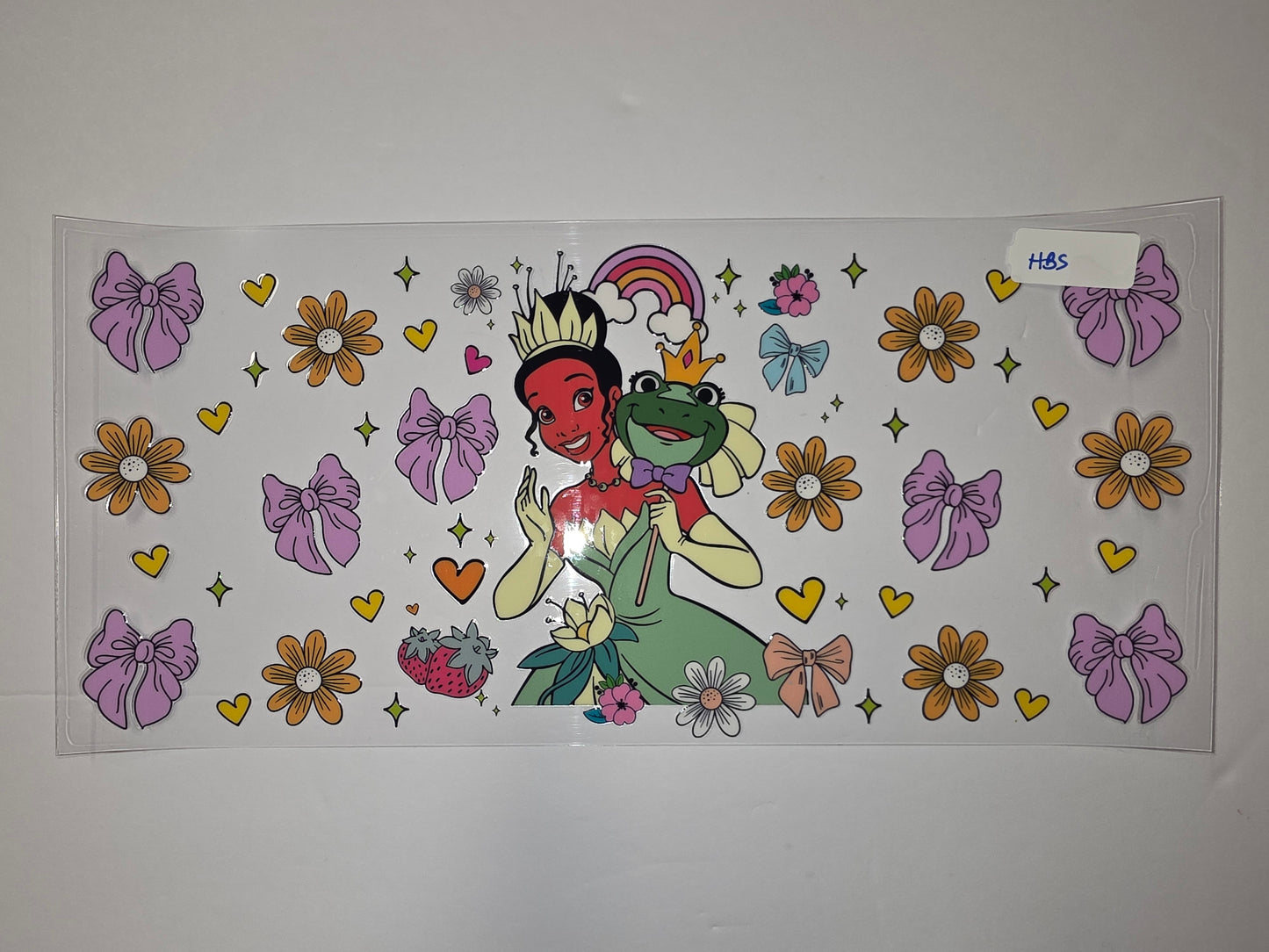 Princess and Frog Tiana & Prince Naveen Tumbler Wrap | Whimsical Floral & Bow Design