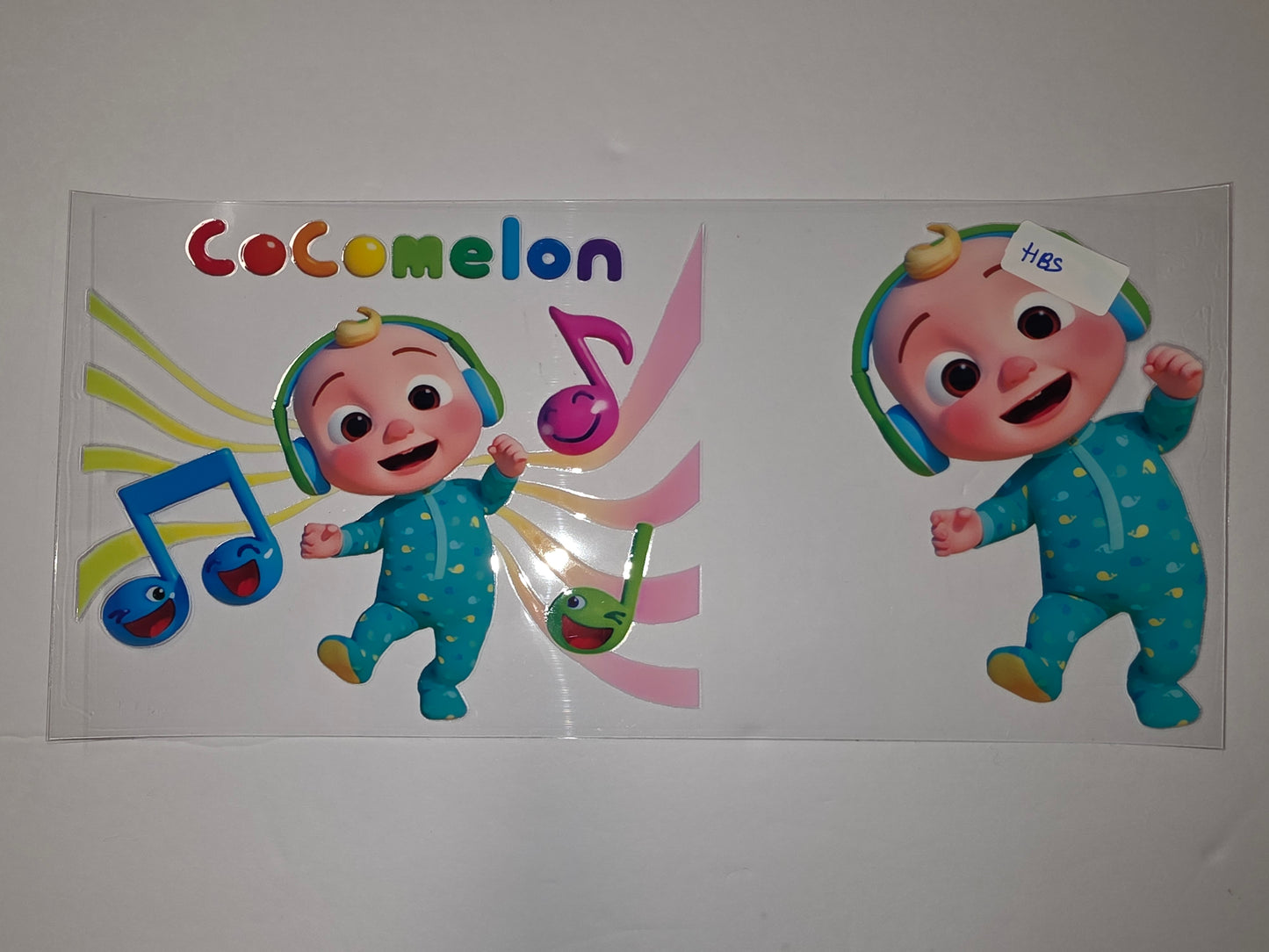 Cocomelon JJ & YoYo Tumbler Wrap - Teal Whale Pajamas, Music Notes, Fun Kids Design