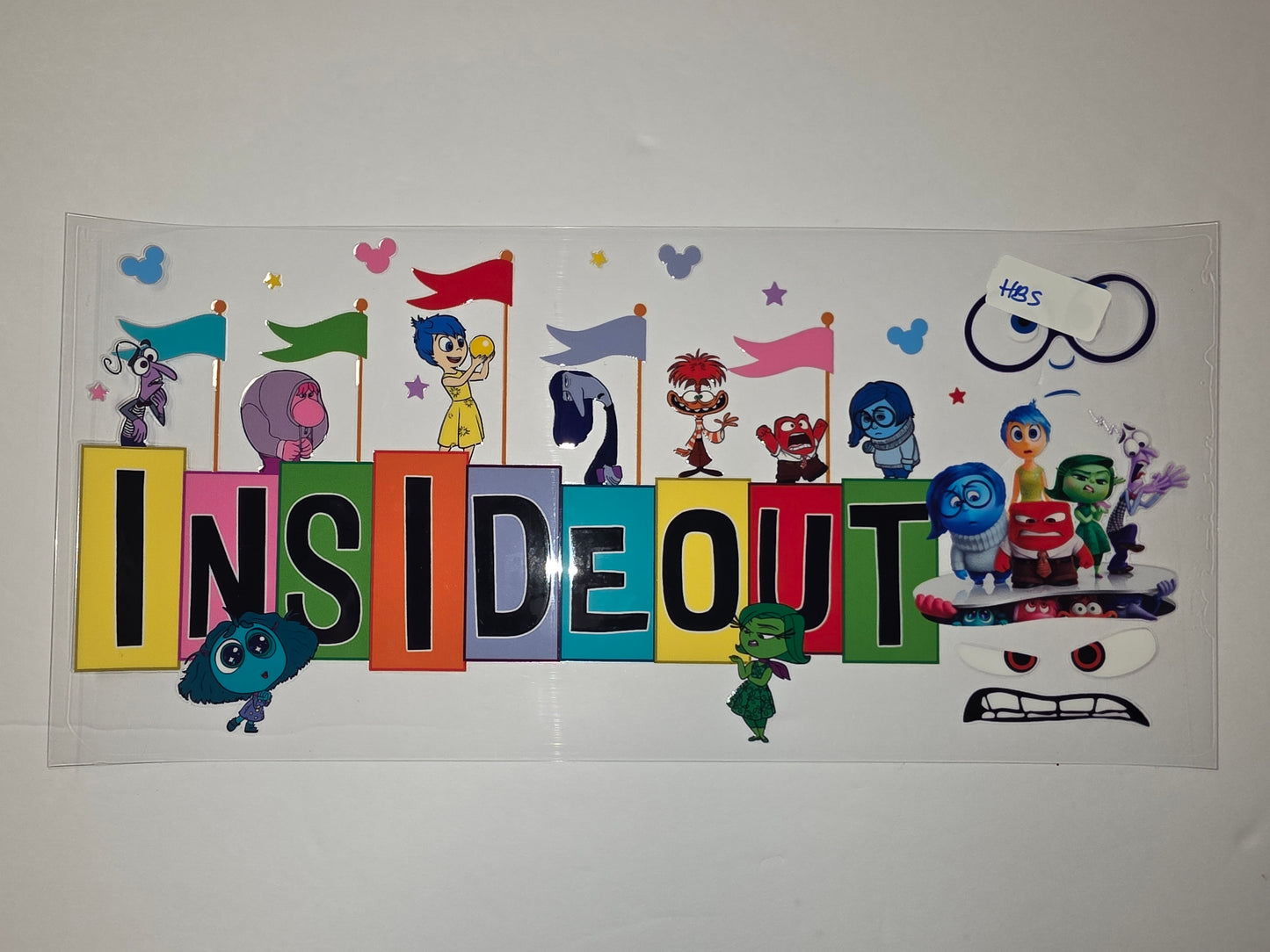 Inside Out Tumbler Wrap - Vibrant Characters & Rainbow Letters