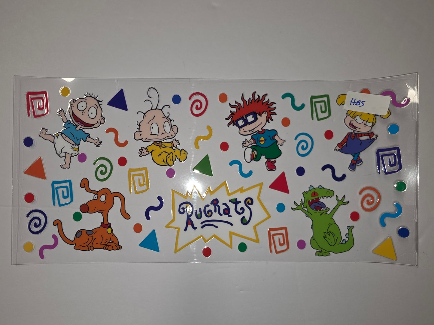 Rugrats Characters Tumbler Wrap | Tommy, Chuckie, Phil, Lil, Angelica, Reptar | 90s Cartoon Drinkware Decal