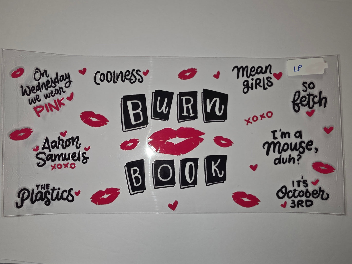 Mean Girls Inspired Tumbler Wrap | Burn Book, Pink, Lips & Quotes | Sublimation Design
