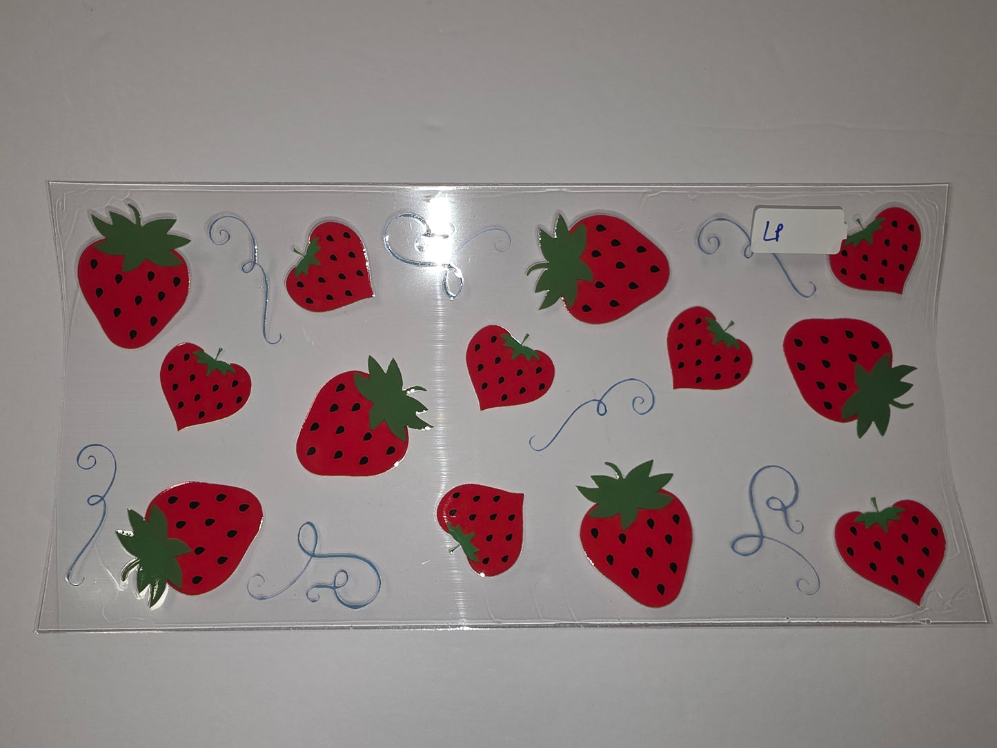 Red Strawberry Tumbler Wrap - Cute Fruit Design for Cups & Drinkware