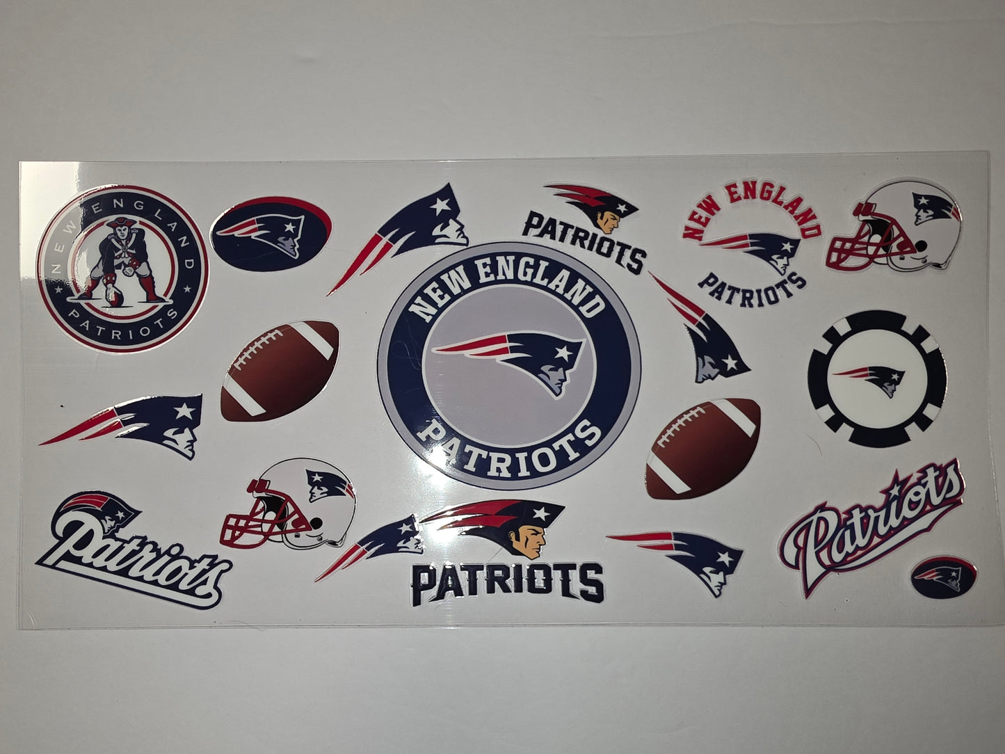 New England Patriots Tumbler Wrap - Football Fan Gear - Red, White, Blue