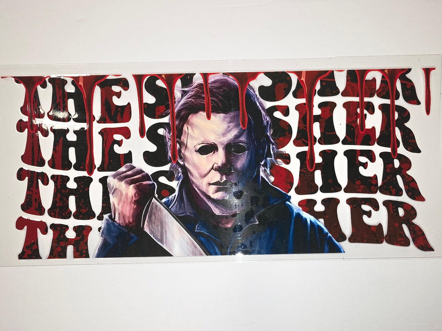 Michael Myers "The Shape" Horror Tumbler Wrap - Dripping Blood Design