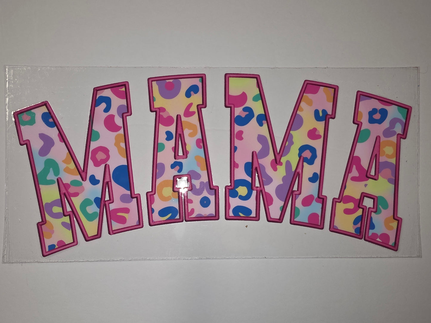 Mama Leopard Print Tumbler Wrap - Pink, Blue, Purple, Yellow & Green
